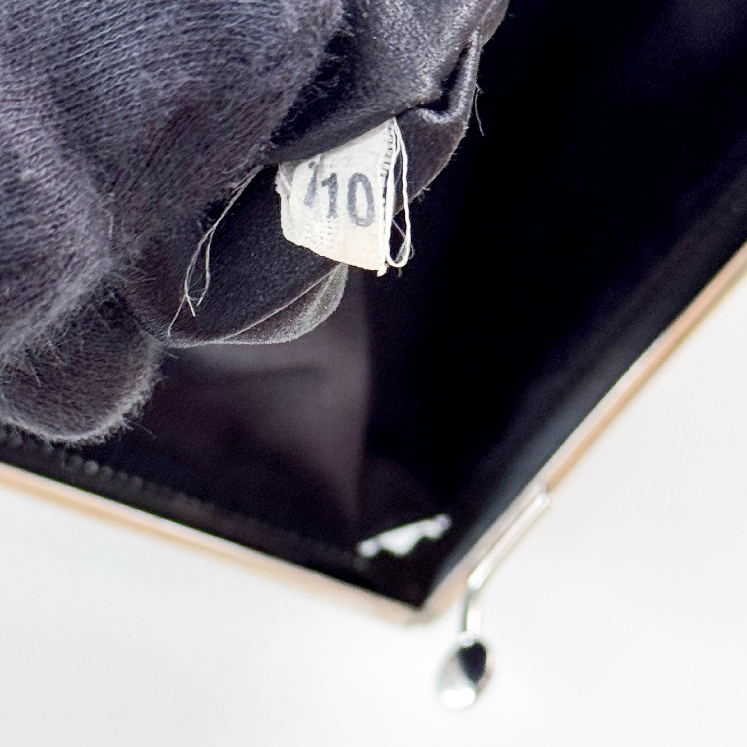 Black Silk Dots Chain Strap Purse