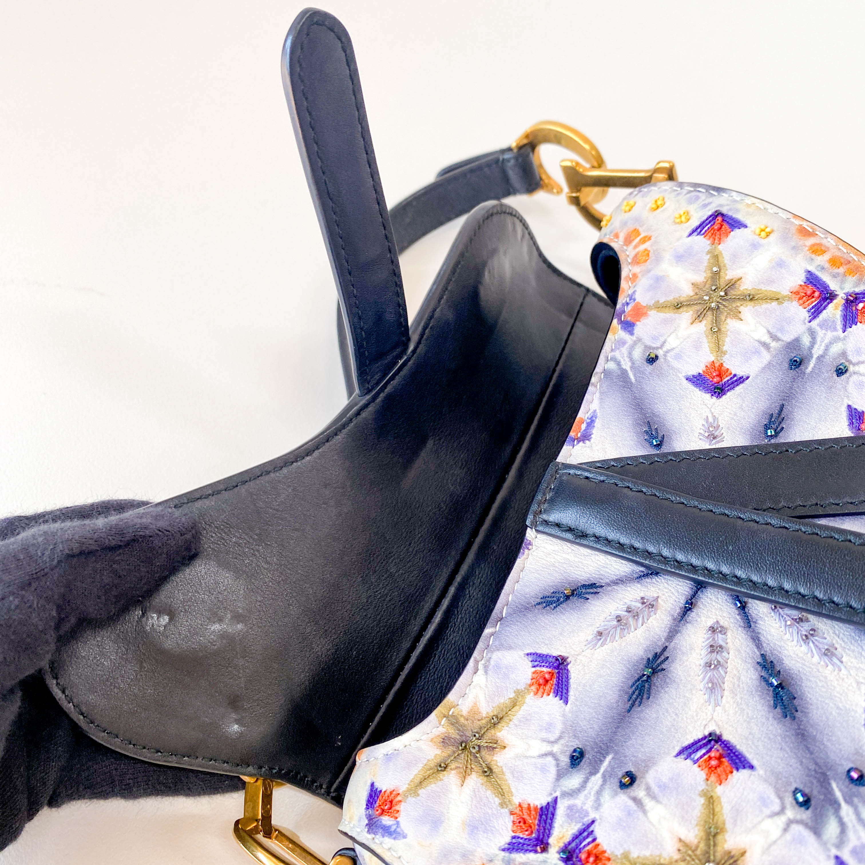 Saddle Multicolor Beaded Kaleidoscope bag