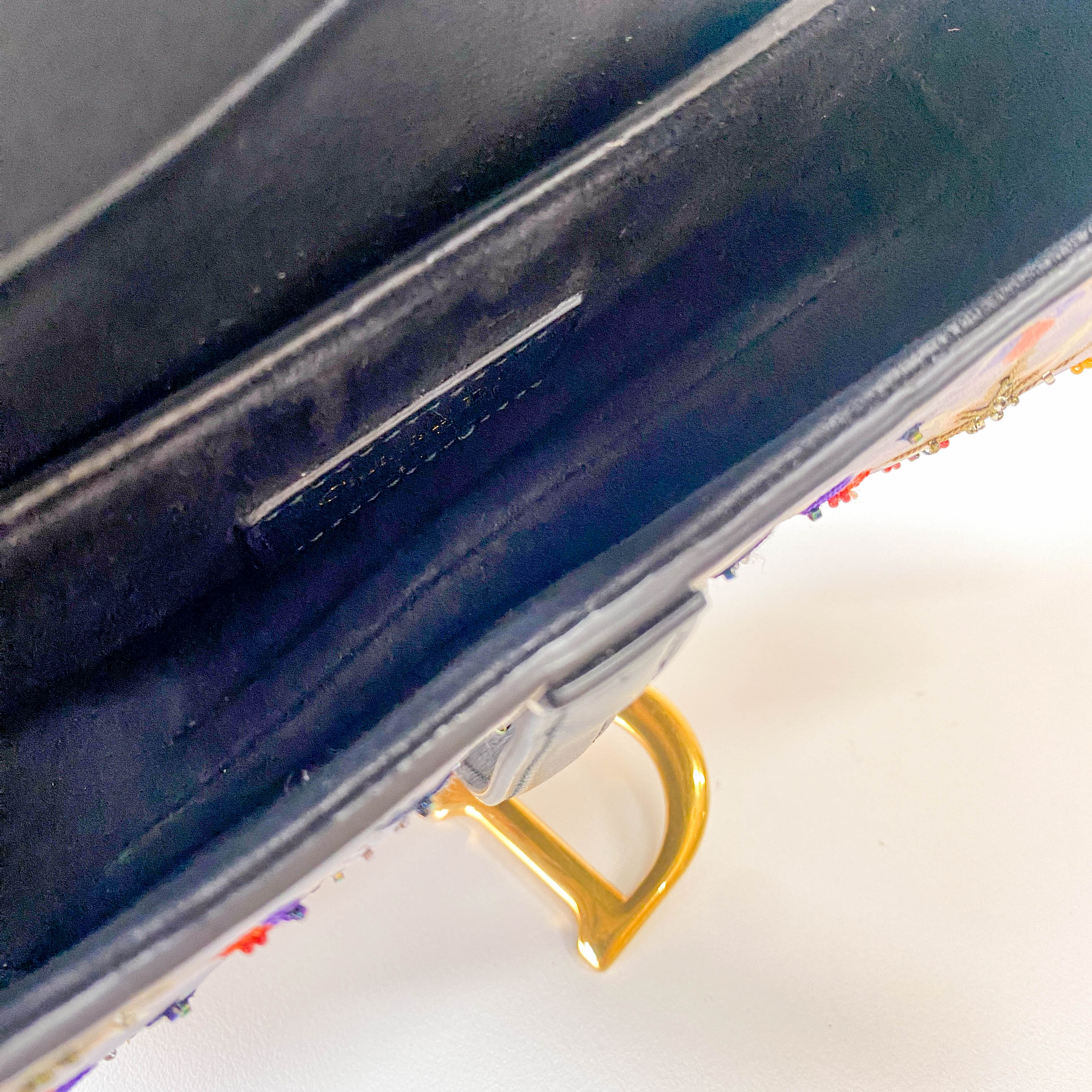 Saddle Multicolor Beaded Kaleidoscope bag