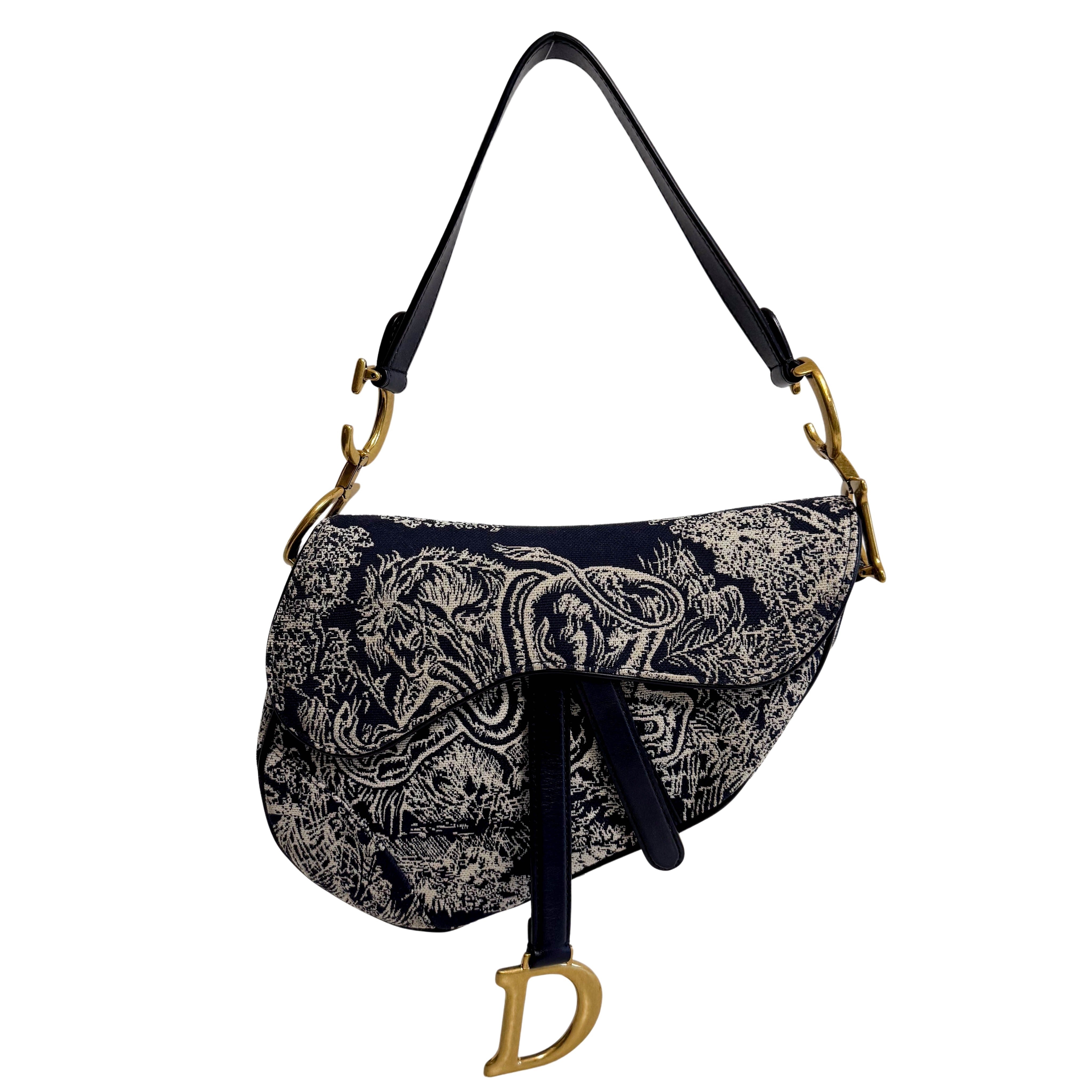 Saddle Bag Toile DE Jouy Reverse Jacquard