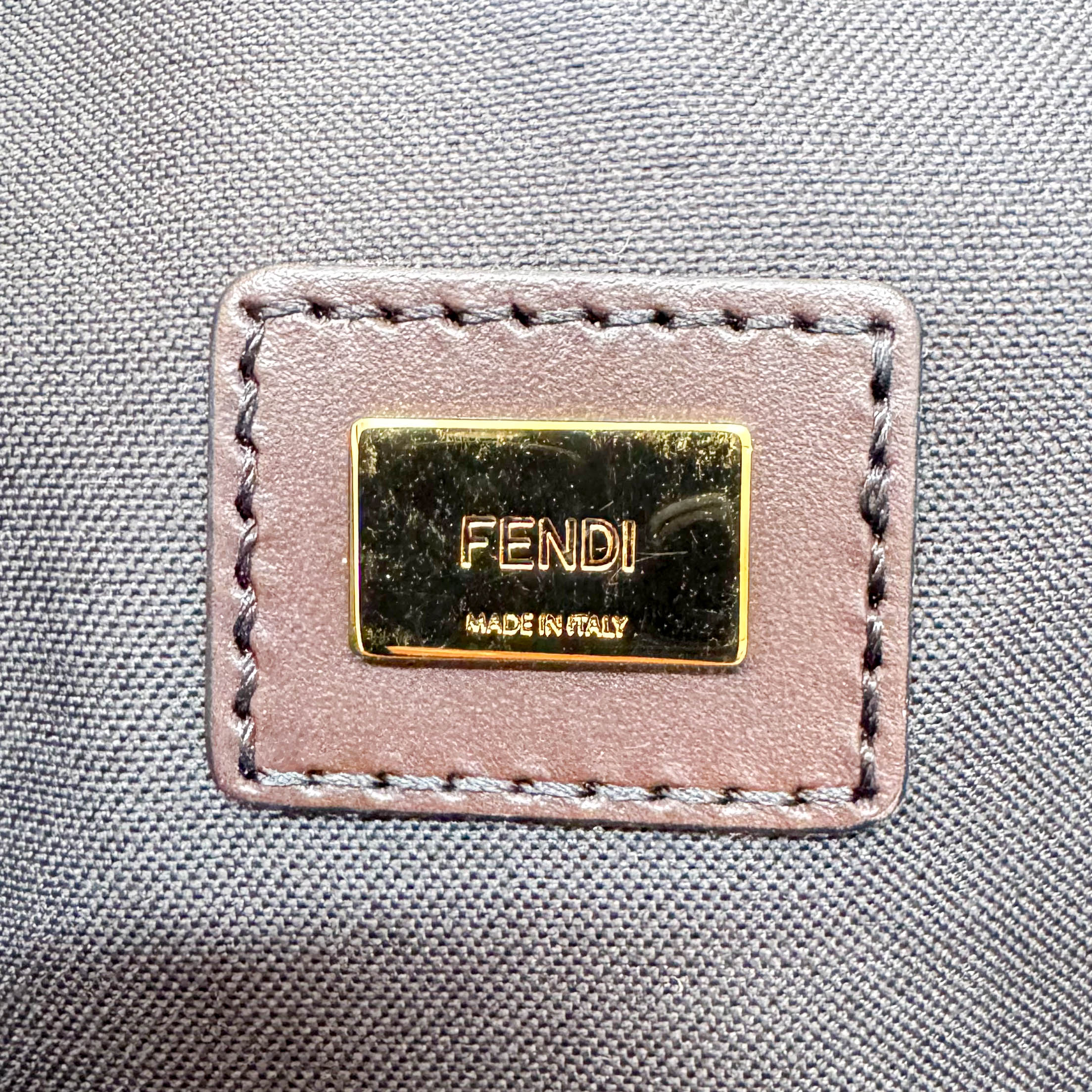 Zucca Brown Suede Zip Pouch