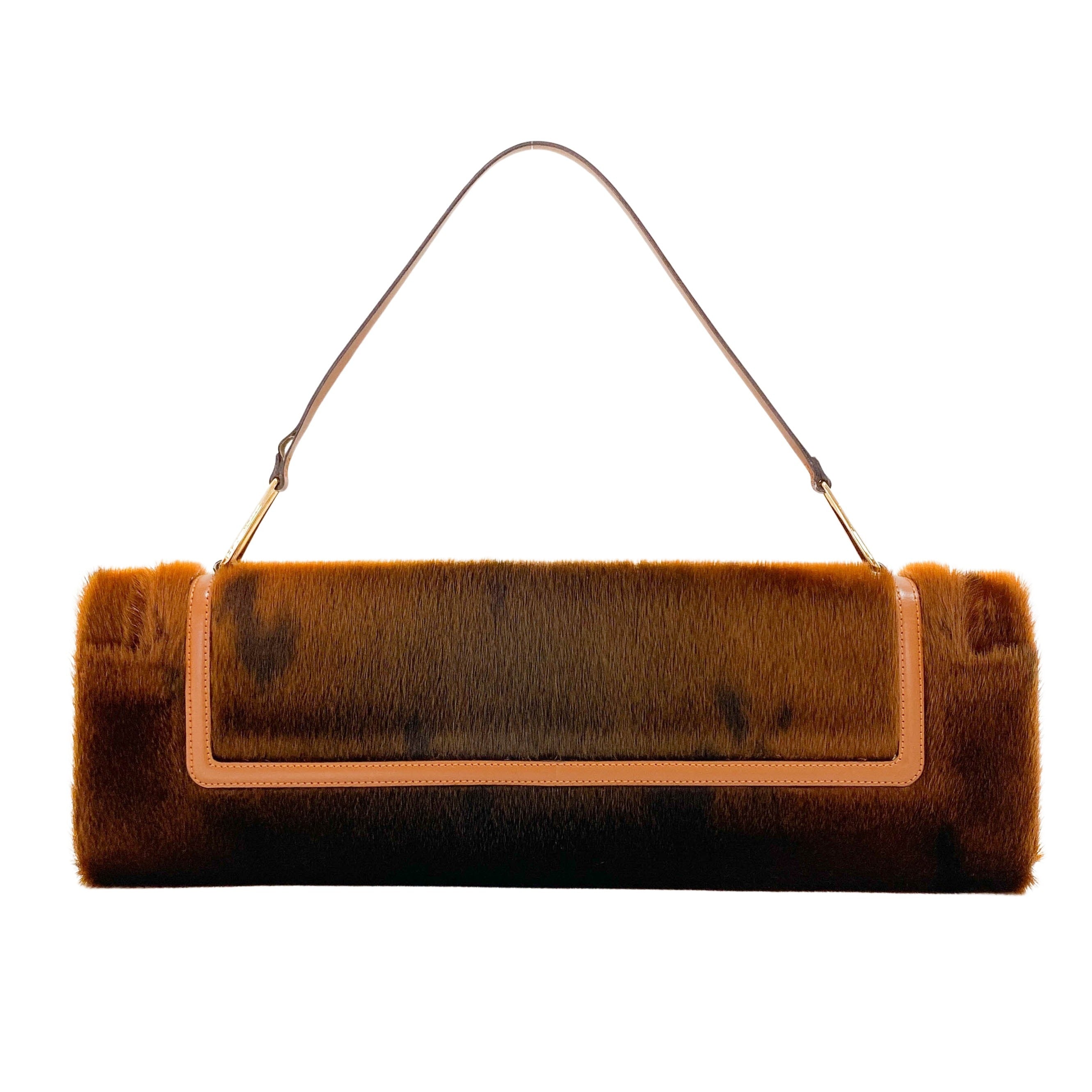Bronze Fur Shoulder Bag