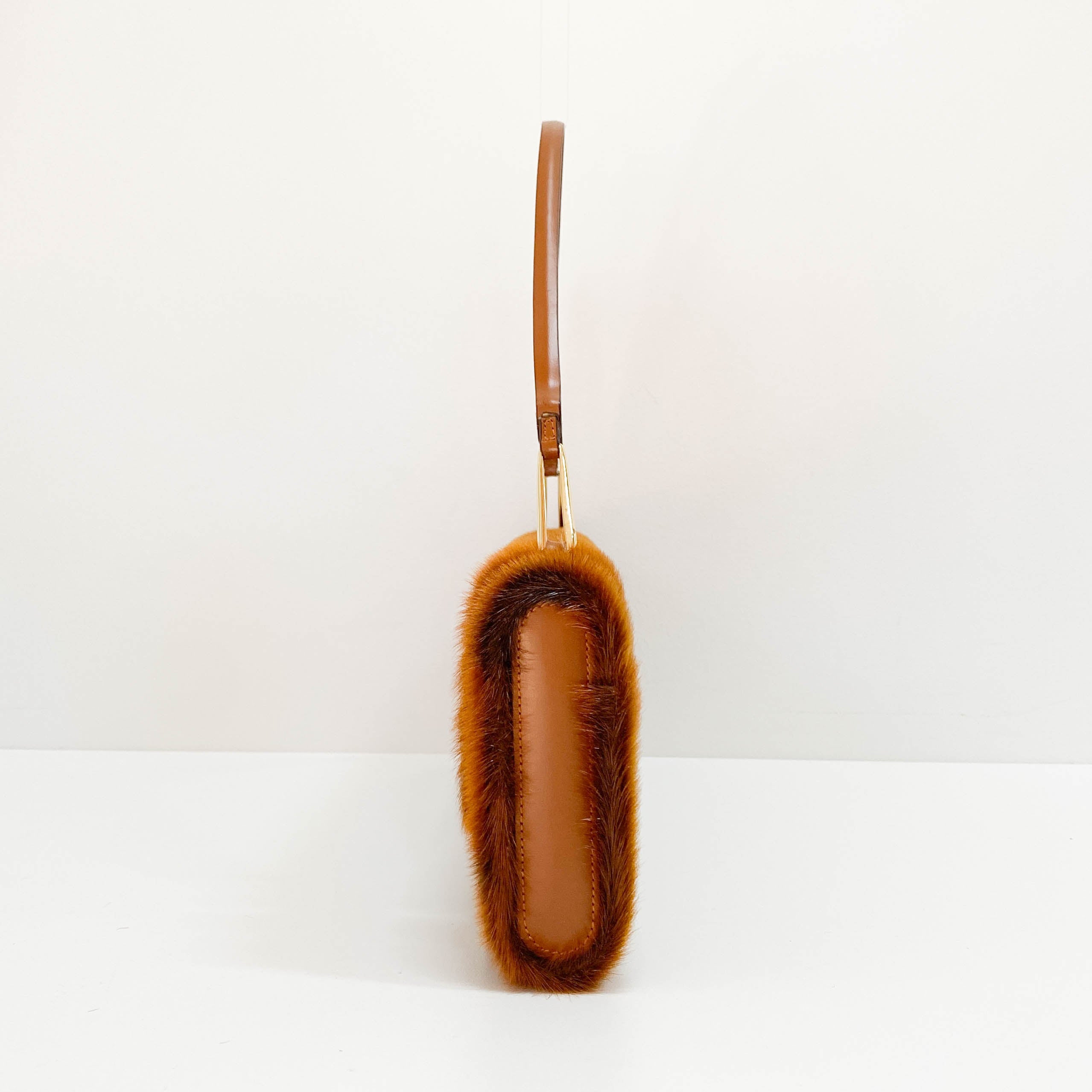 Bronze Fur Shoulder Bag