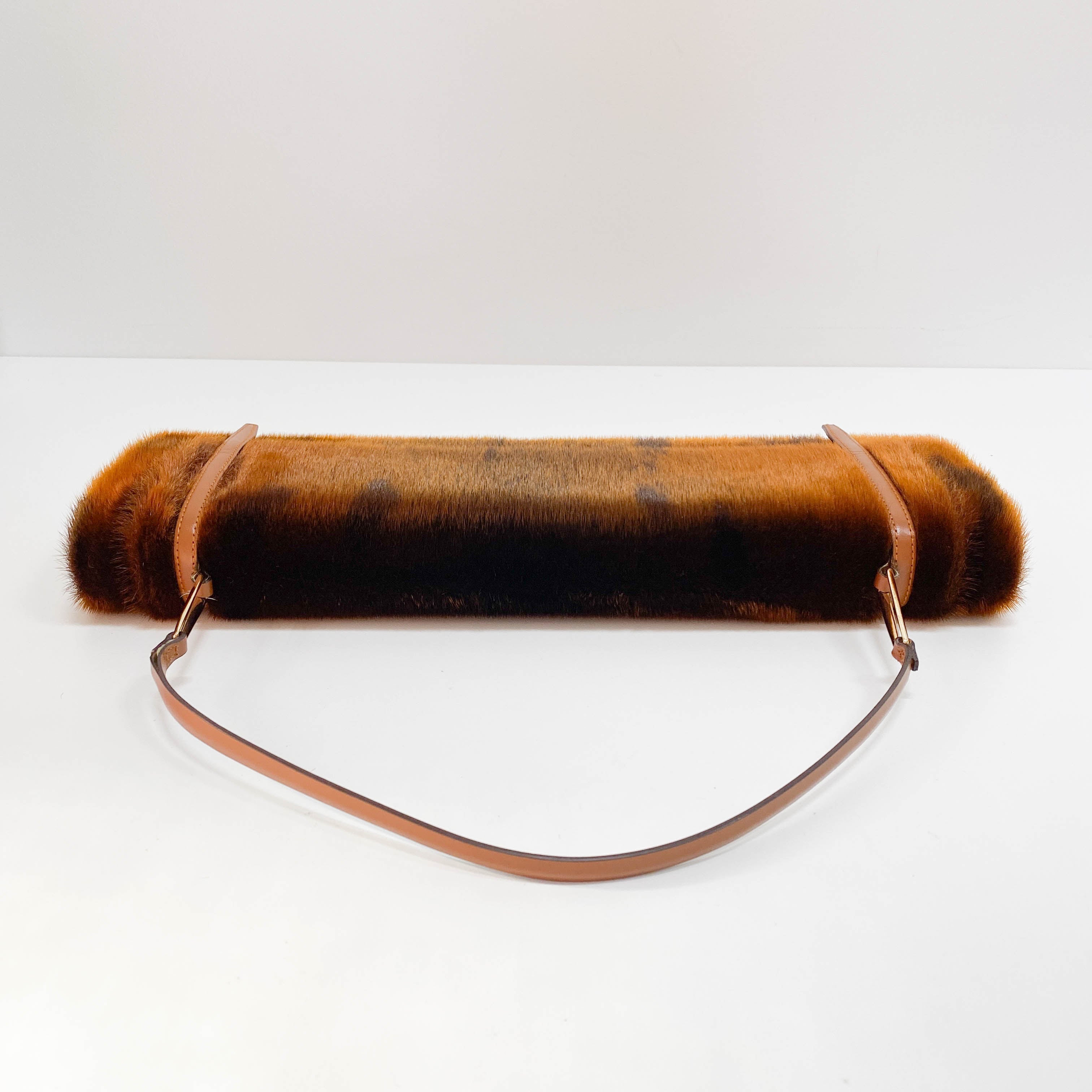 Bronze Fur Shoulder Bag