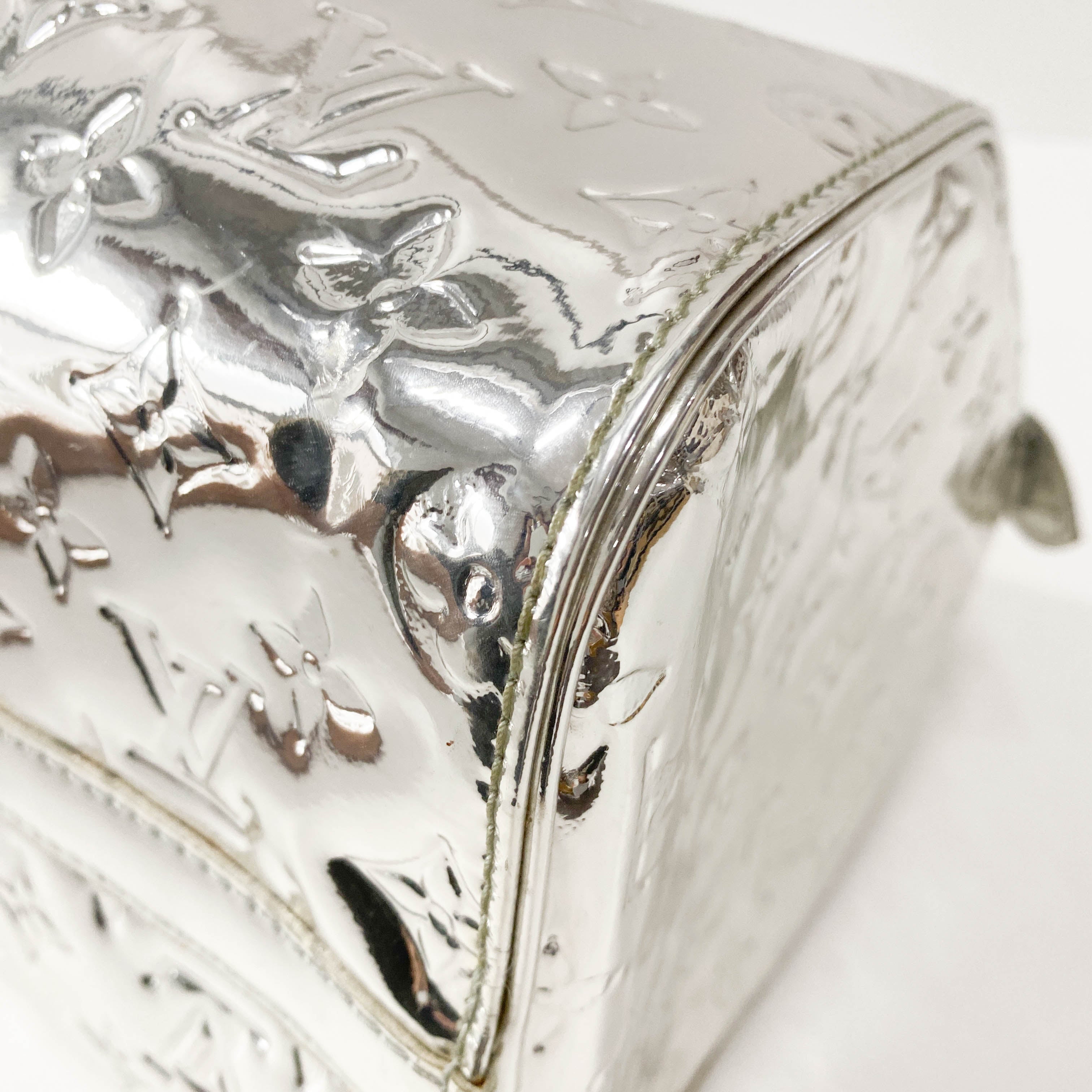 Silver Monogram Miroir Speedy Handbag