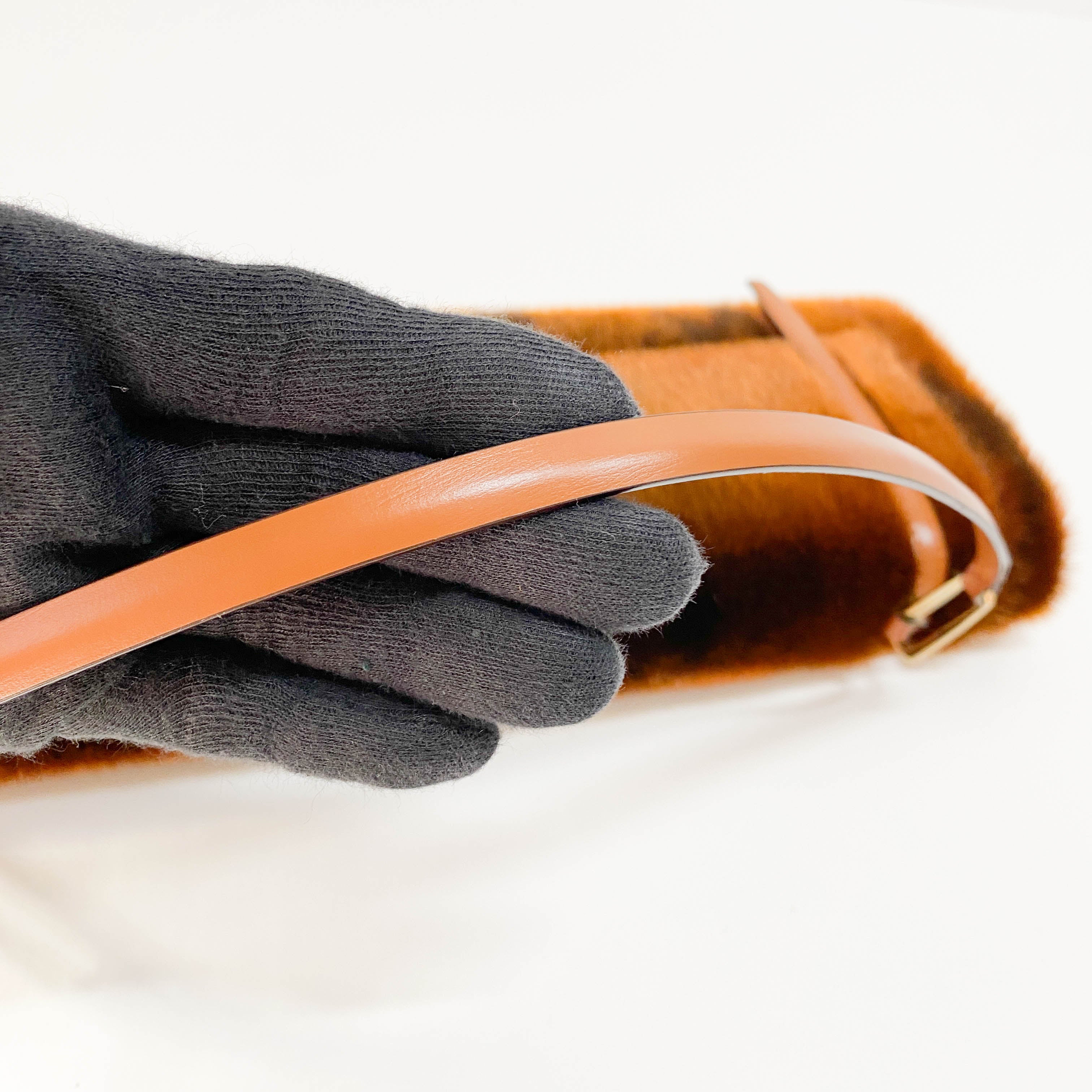 Bronze Fur Shoulder Bag