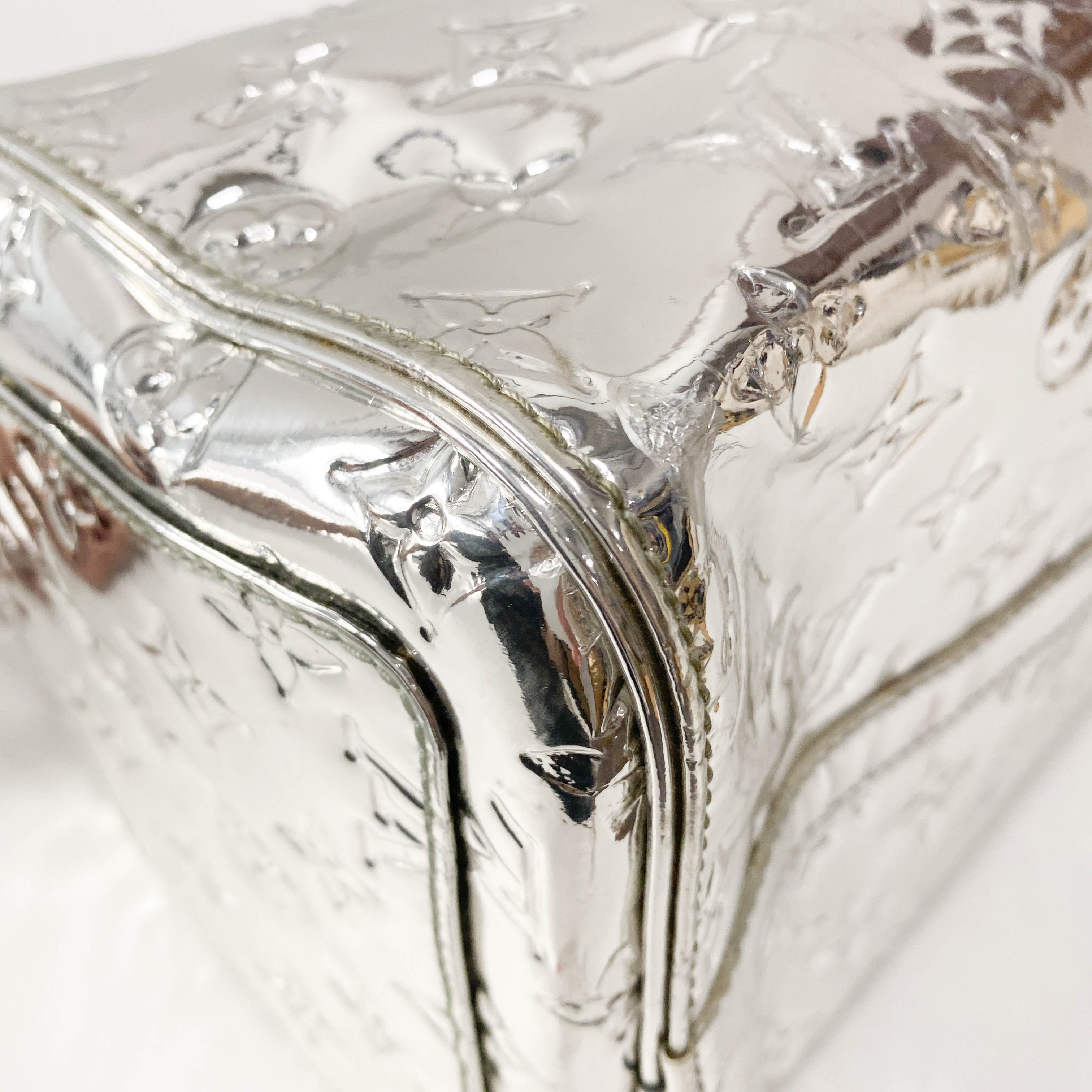 Silver Monogram Miroir Speedy Handbag