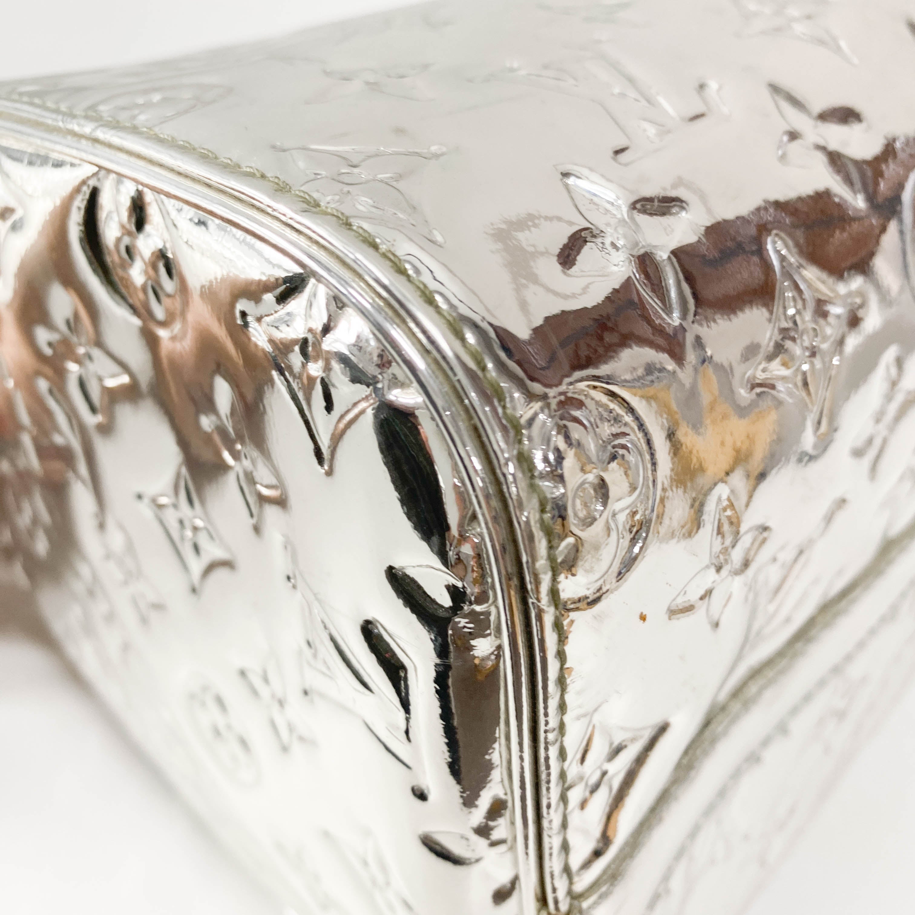 Silver Monogram Miroir Speedy Handbag