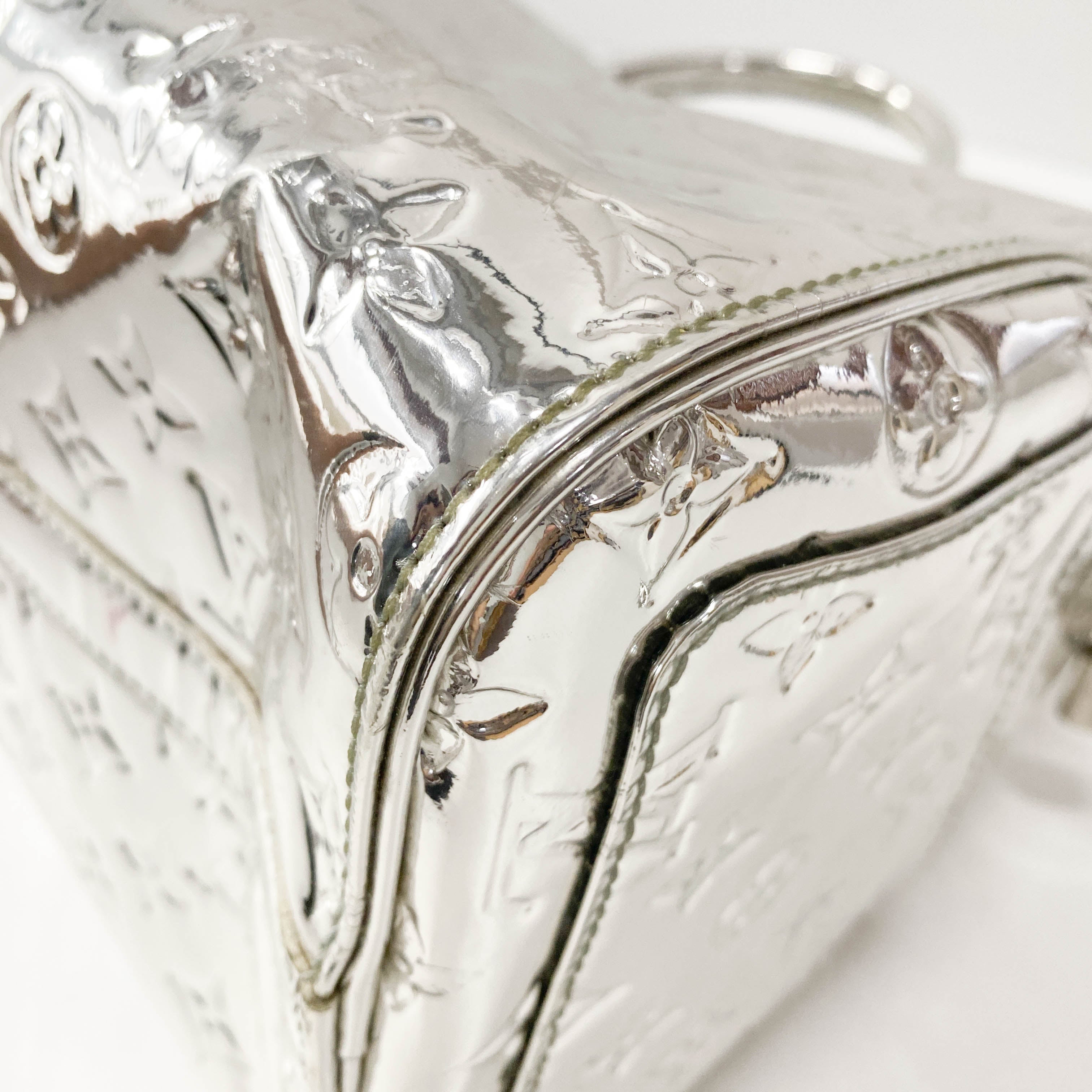 Silver Monogram Miroir Speedy Handbag