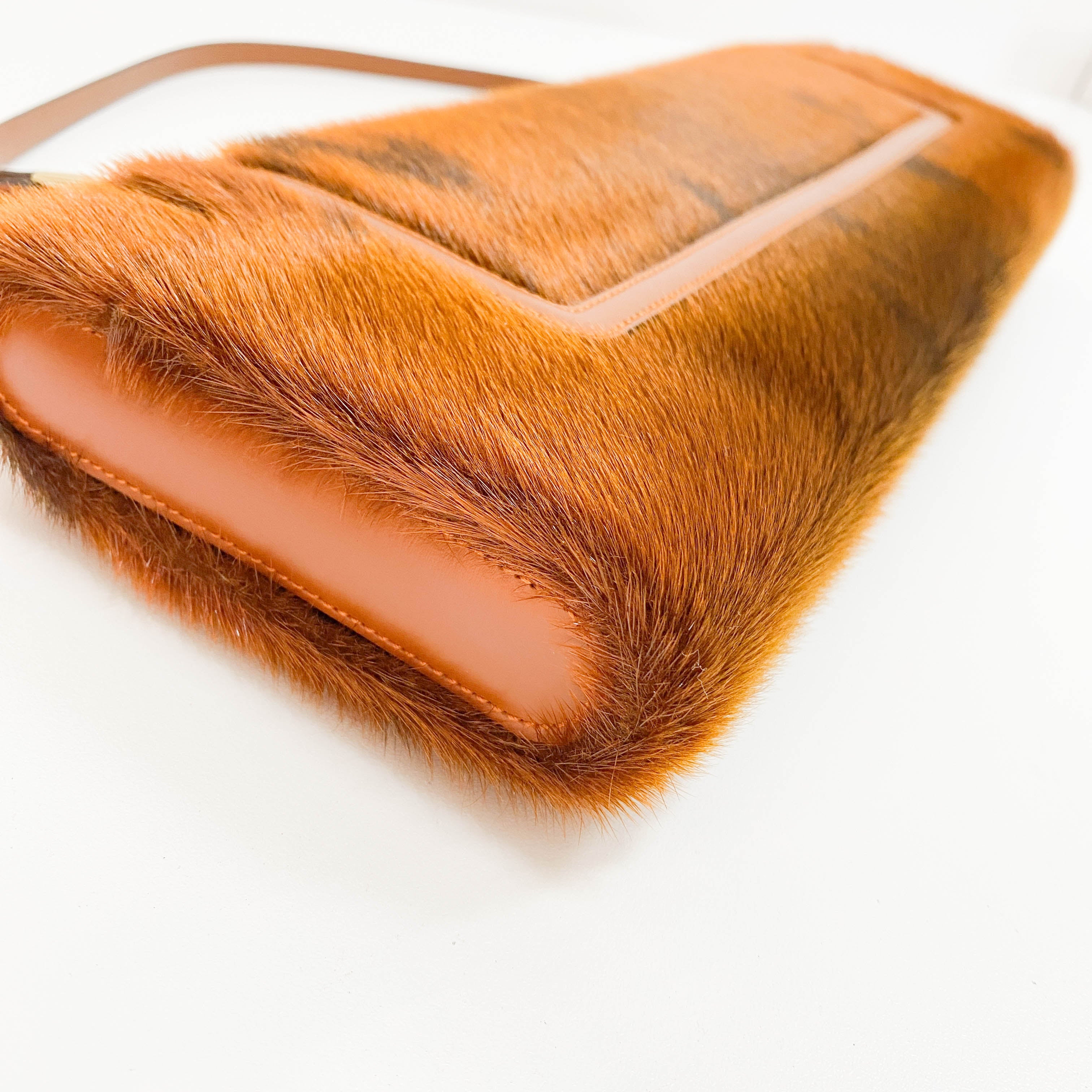 Bronze Fur Shoulder Bag