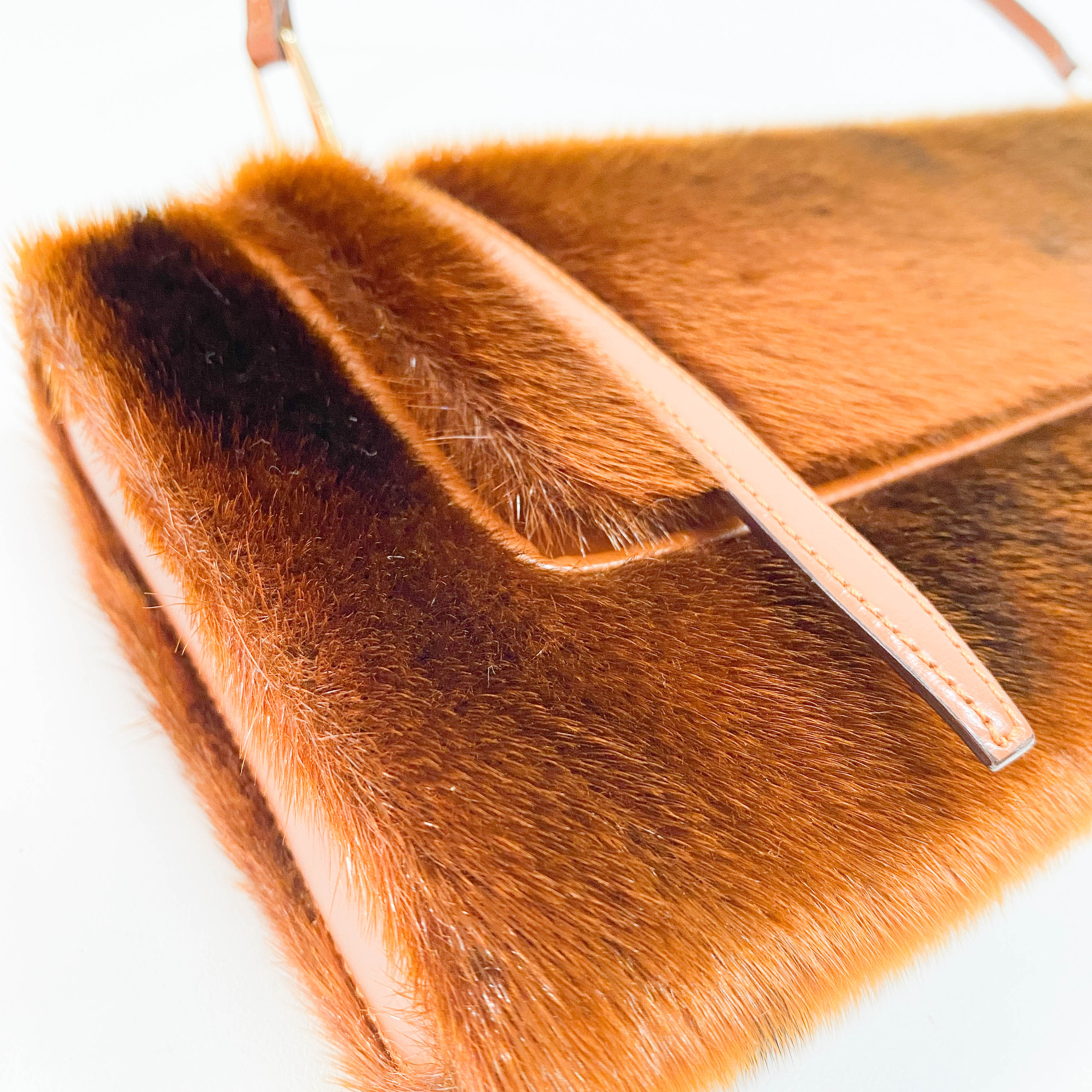 Bronze Fur Shoulder Bag