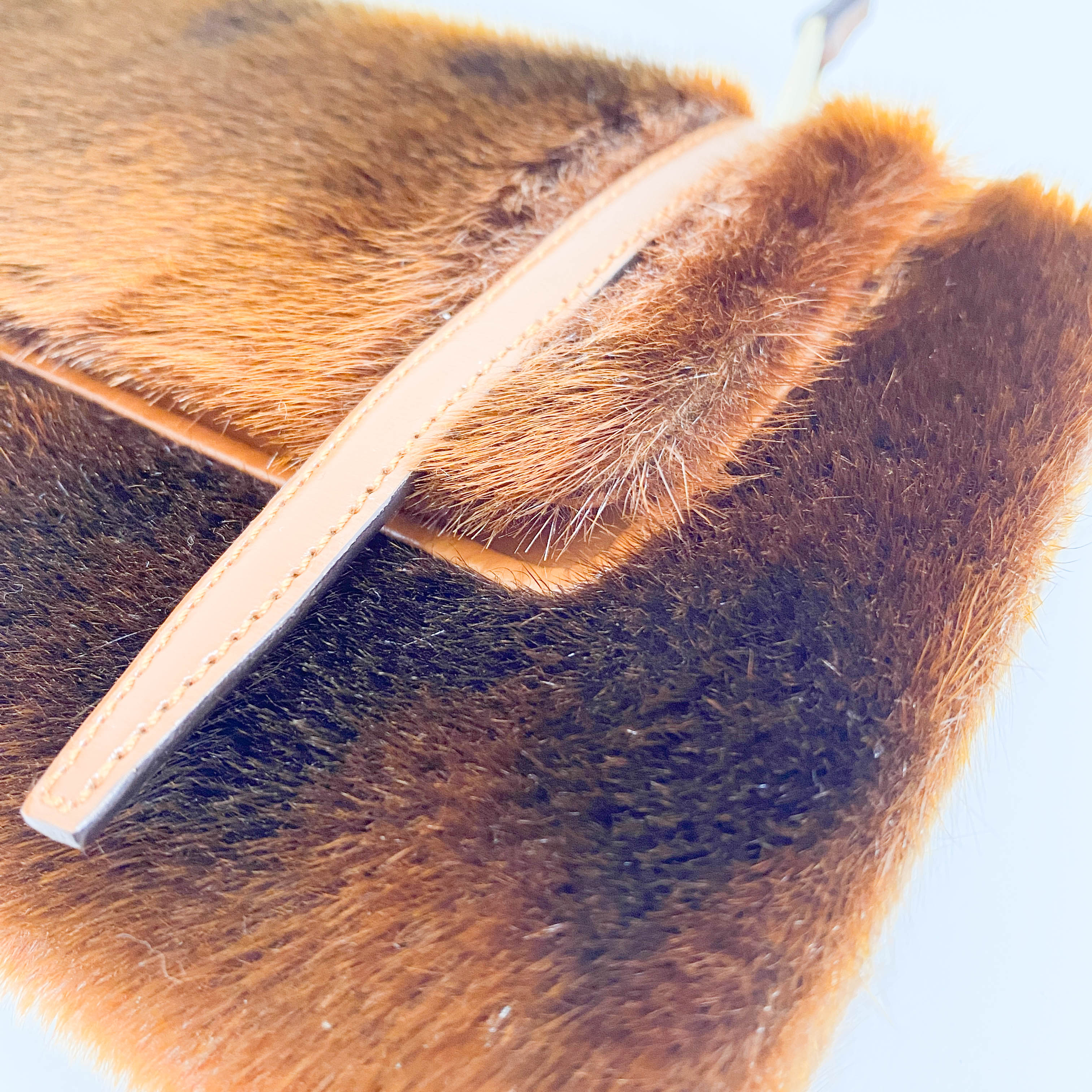 Bronze Fur Shoulder Bag