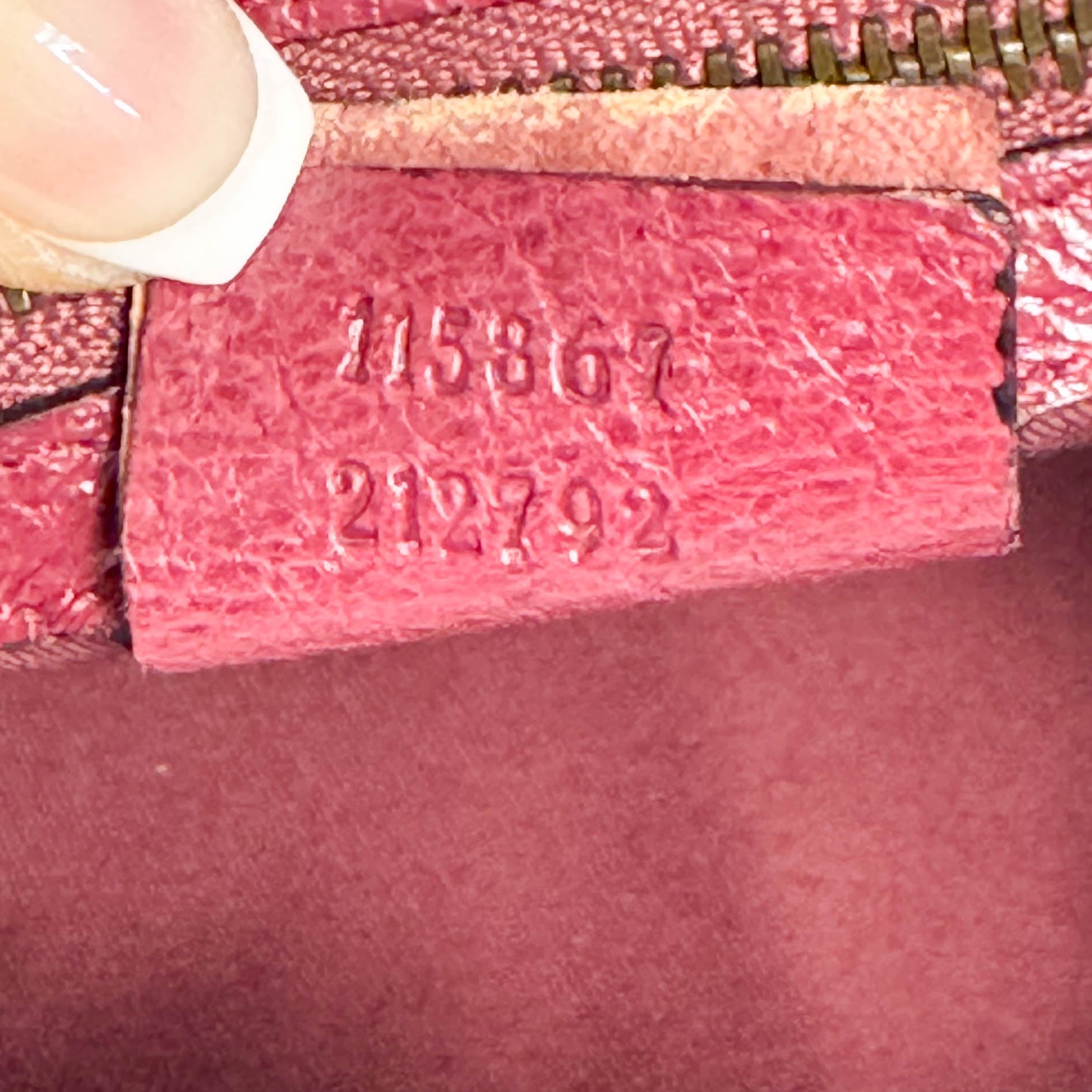 Horsebit Pink Canvas Hobo Shoulder Bag