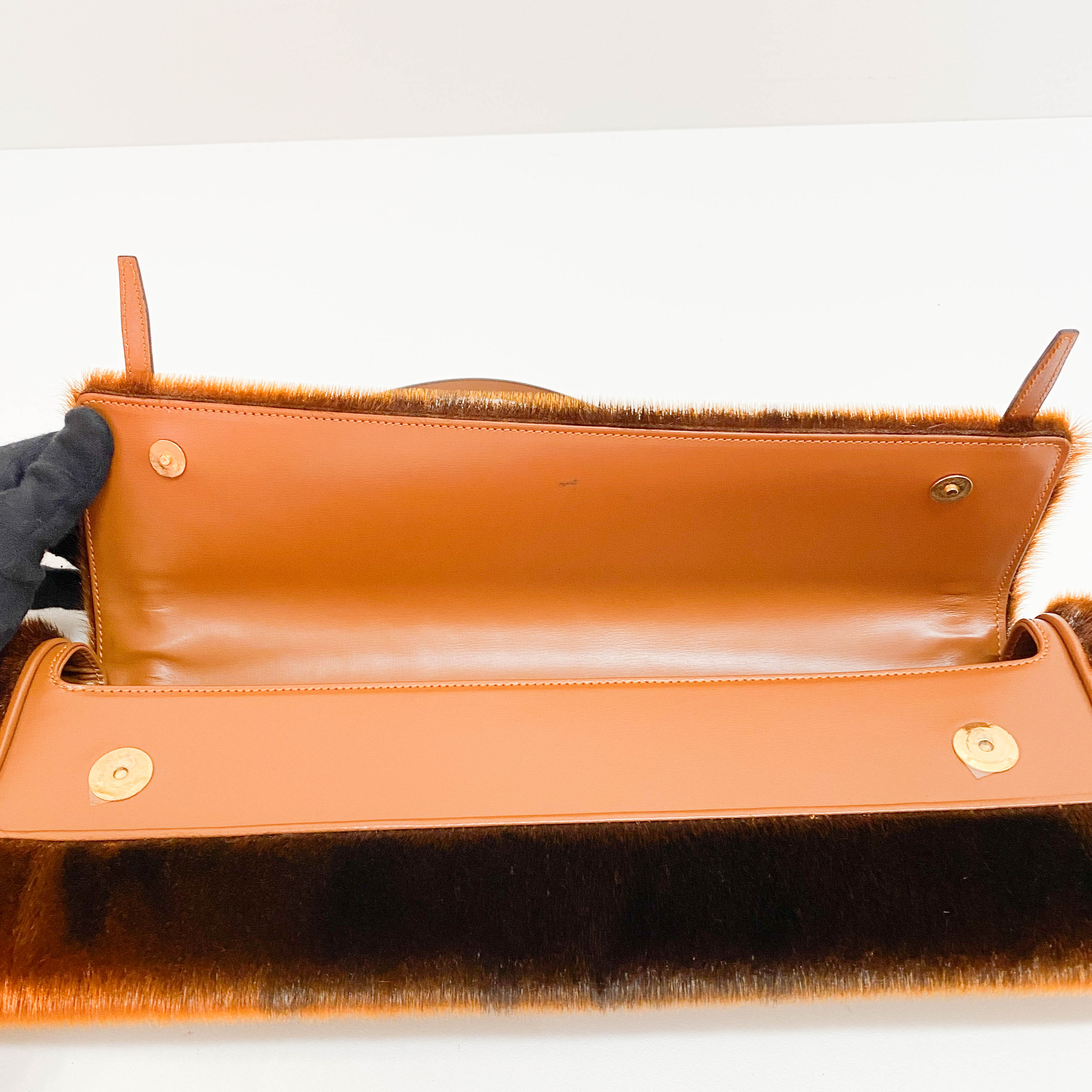Bronze Fur Shoulder Bag