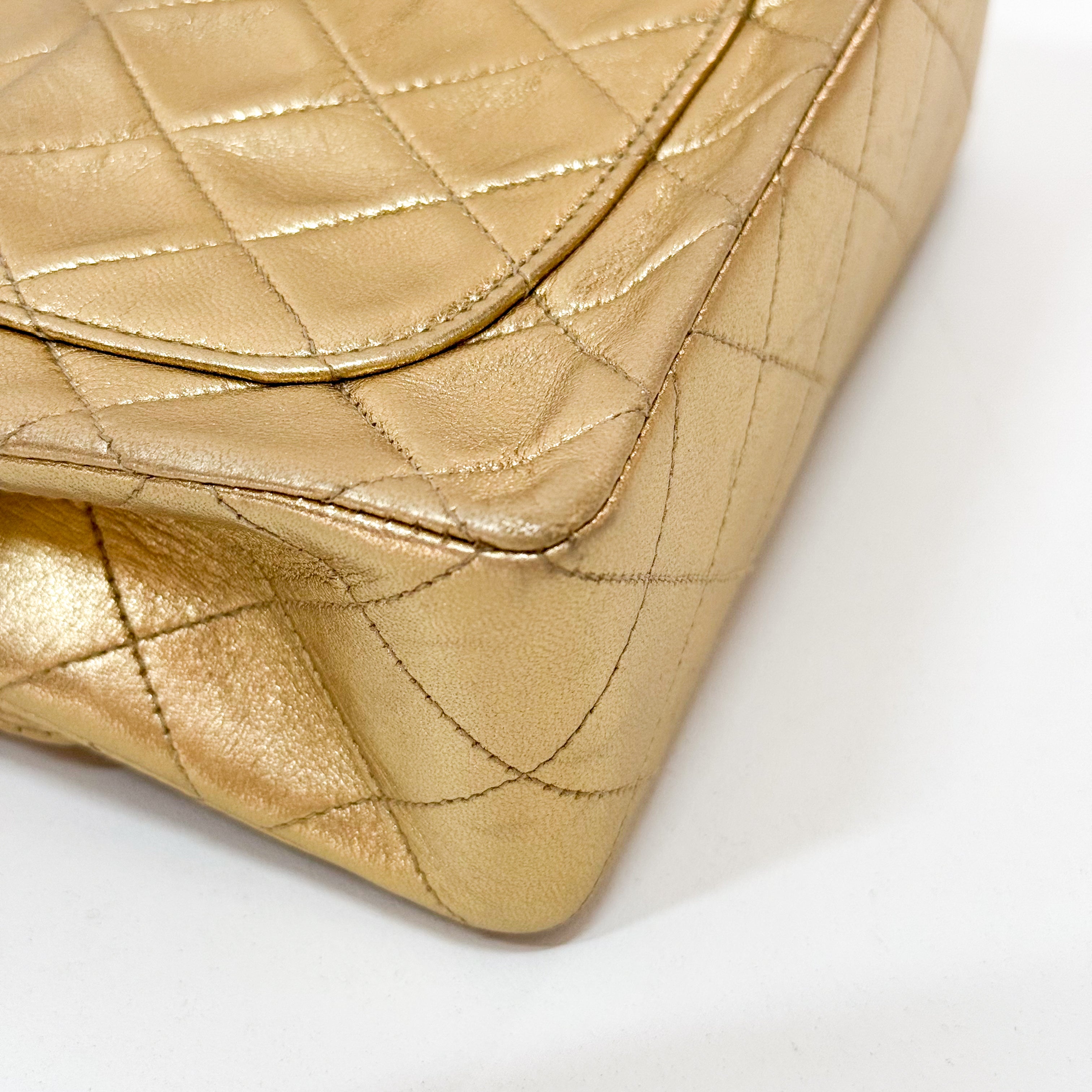 Mini Matelasse 17 Gold Lambskin Chain Strap Bag