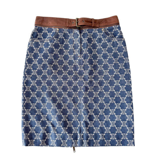 Macadam Triomphe Blue Denim Skirt