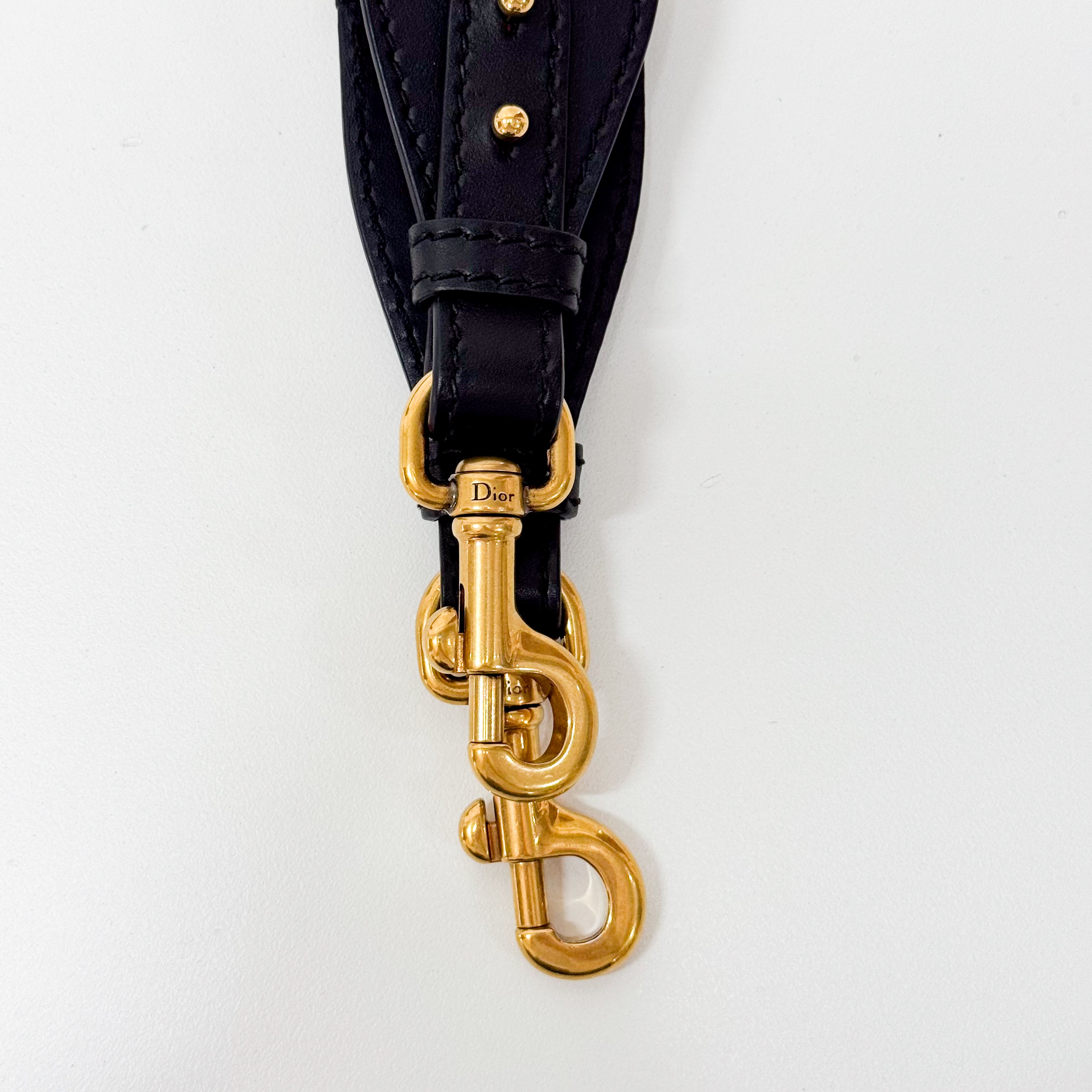 Saddle Black Matte Leather Bag