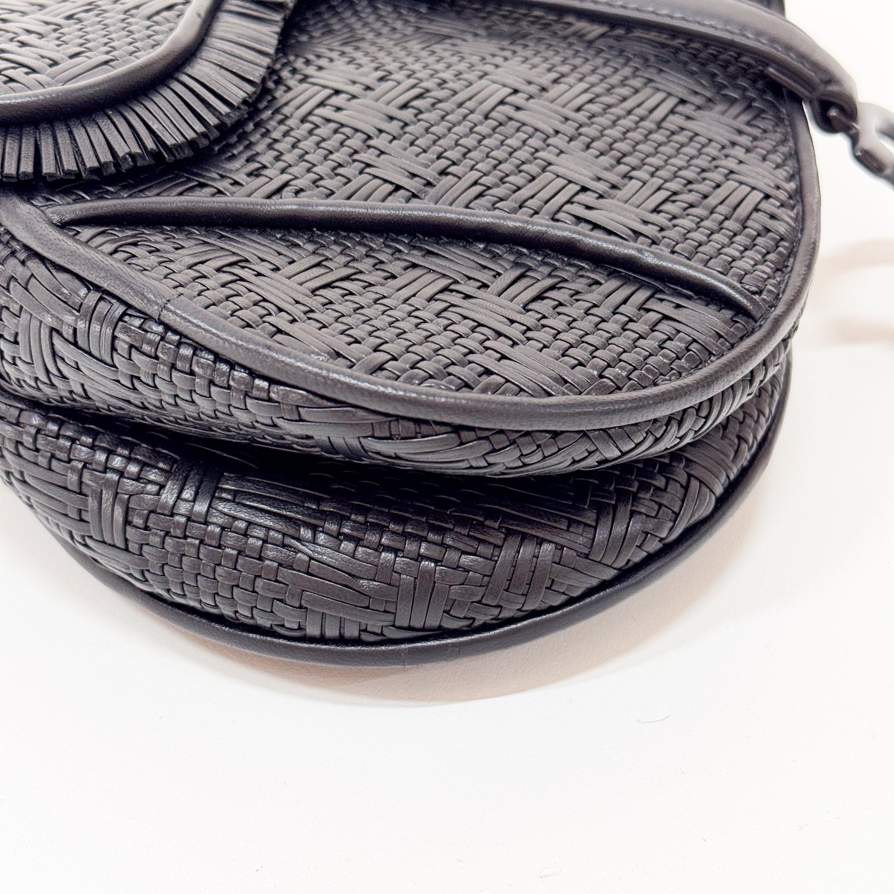 Saddle Black Matte Leather Bag