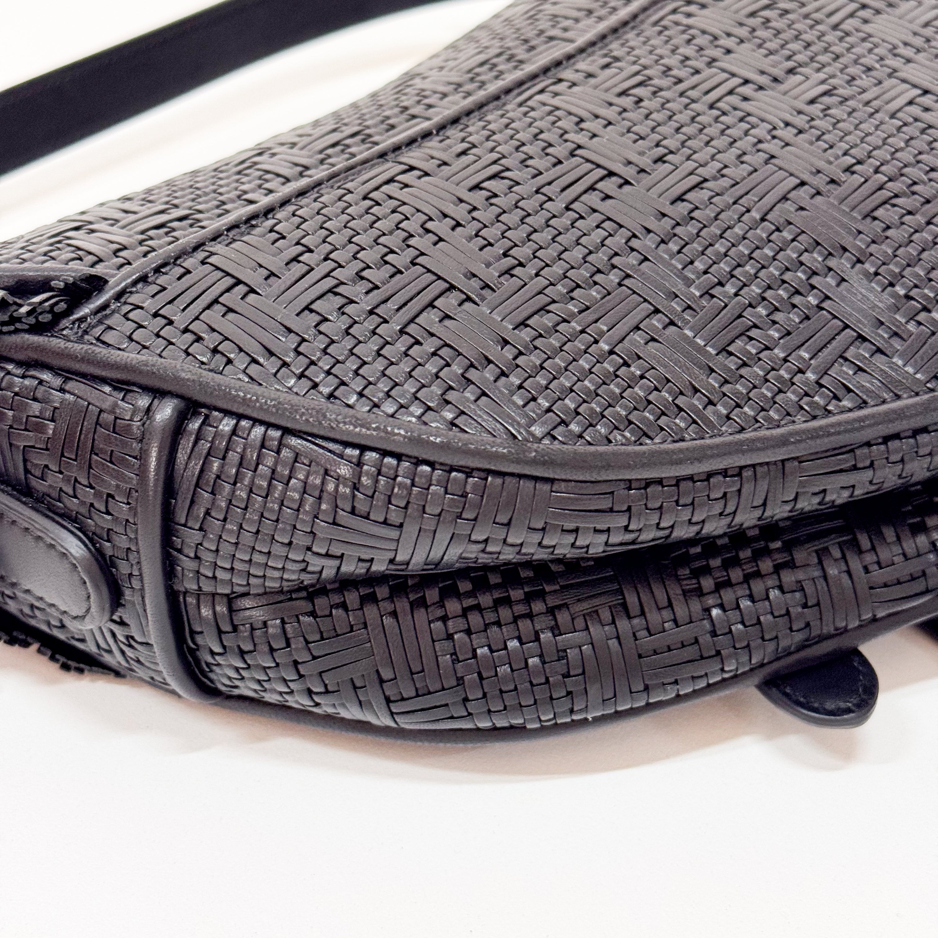 Saddle Black Matte Leather Bag