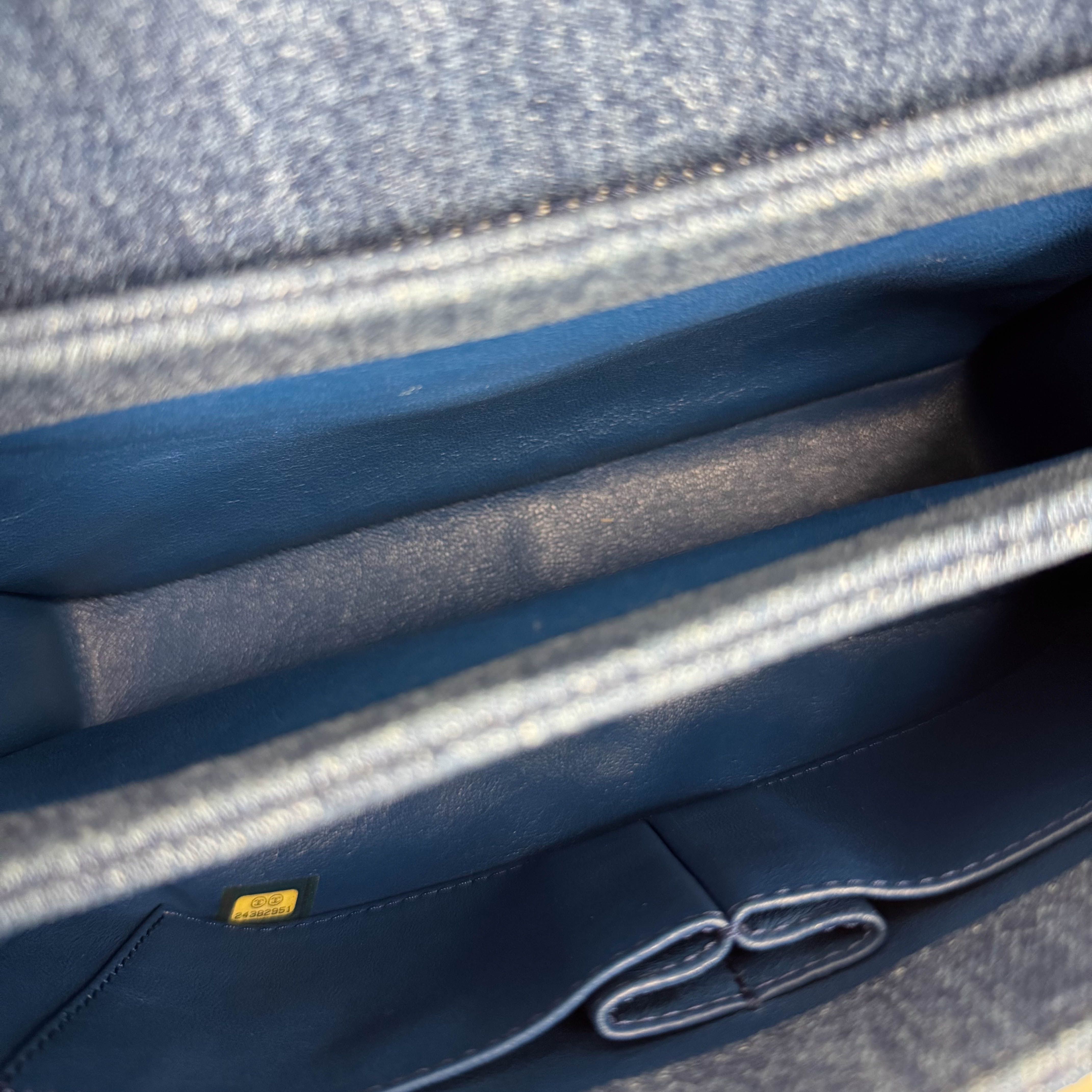 Trendy CC Denim Coco Handle Shoulder Bag