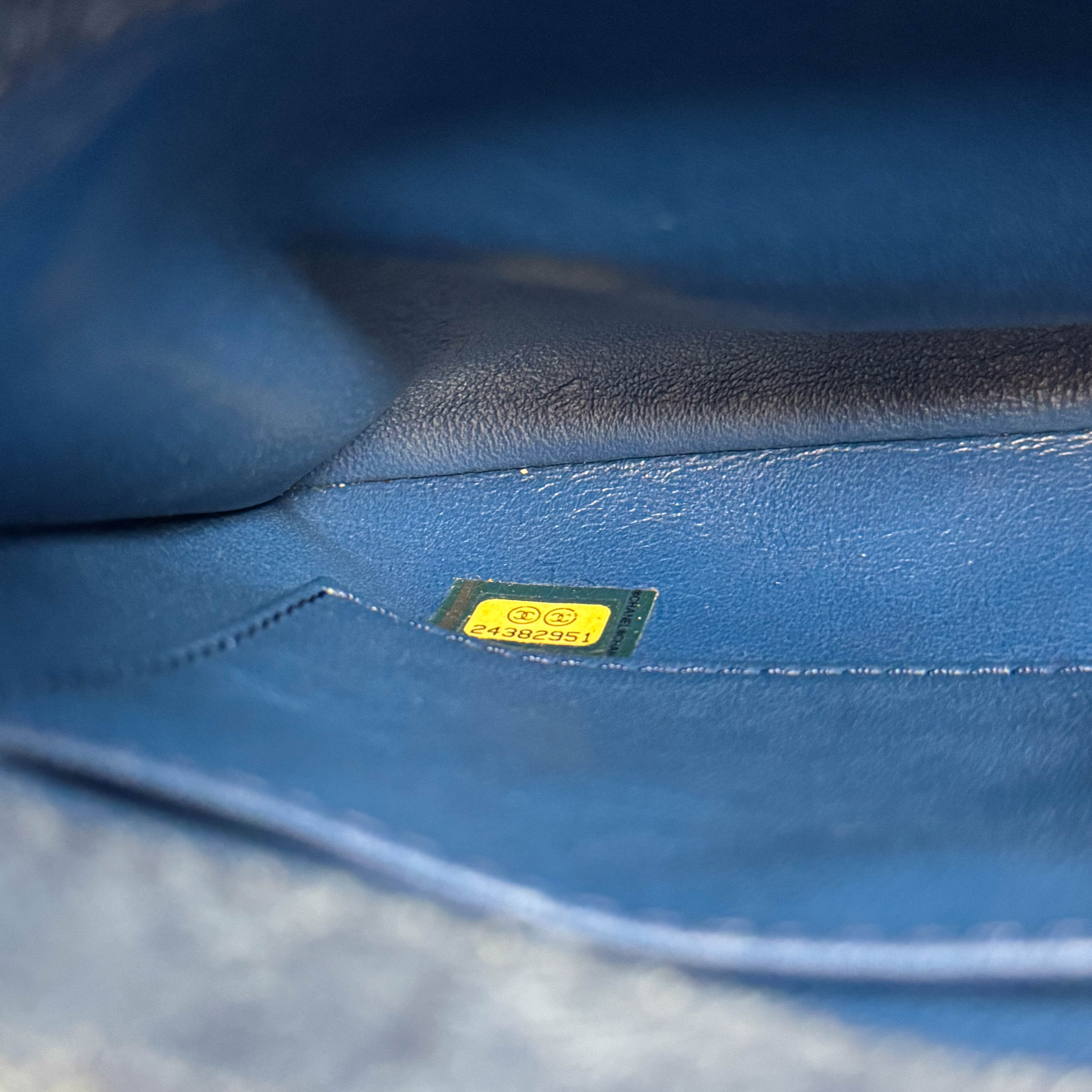 Trendy CC Denim Coco Handle Shoulder Bag