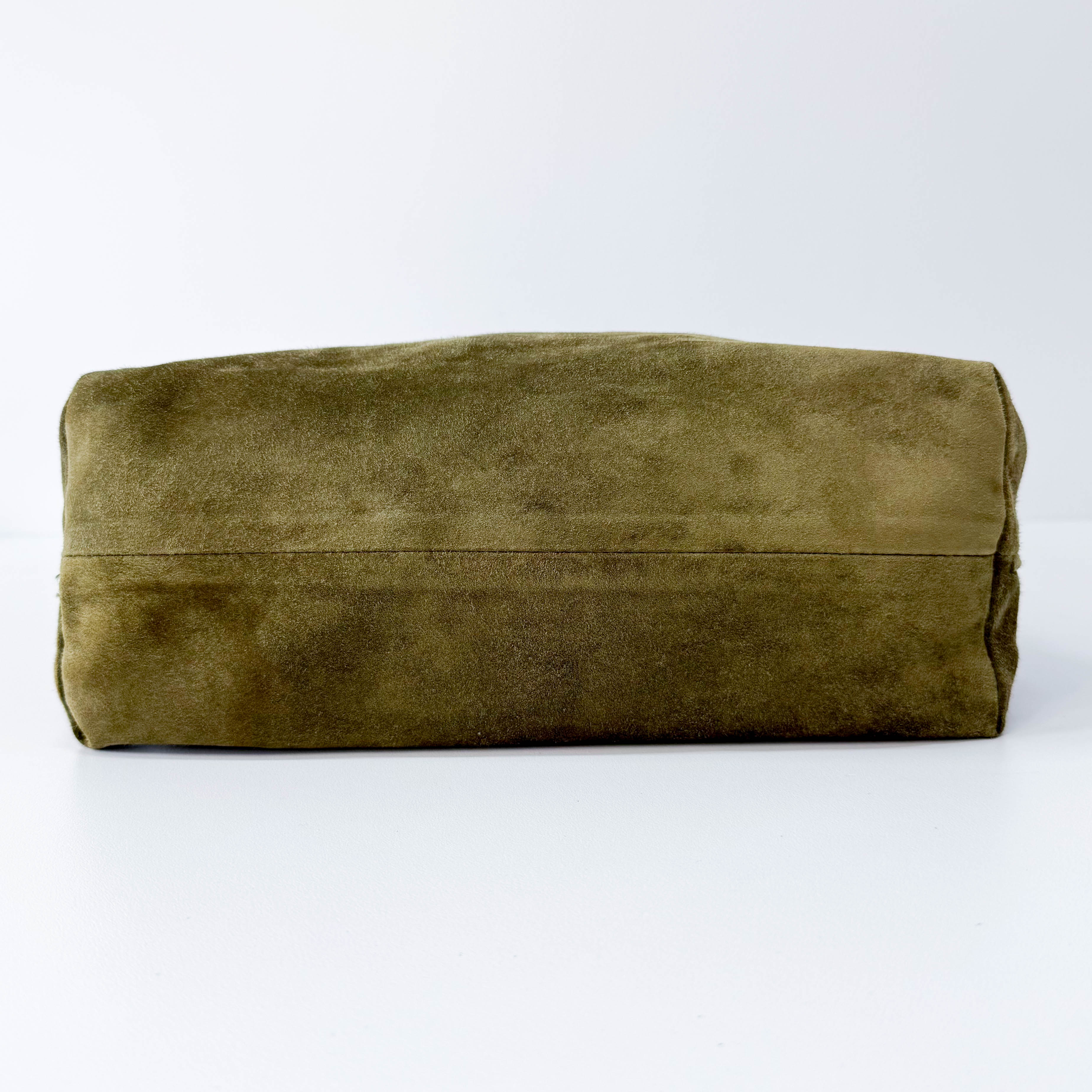 Green Suede Hobo Shoulder Bag