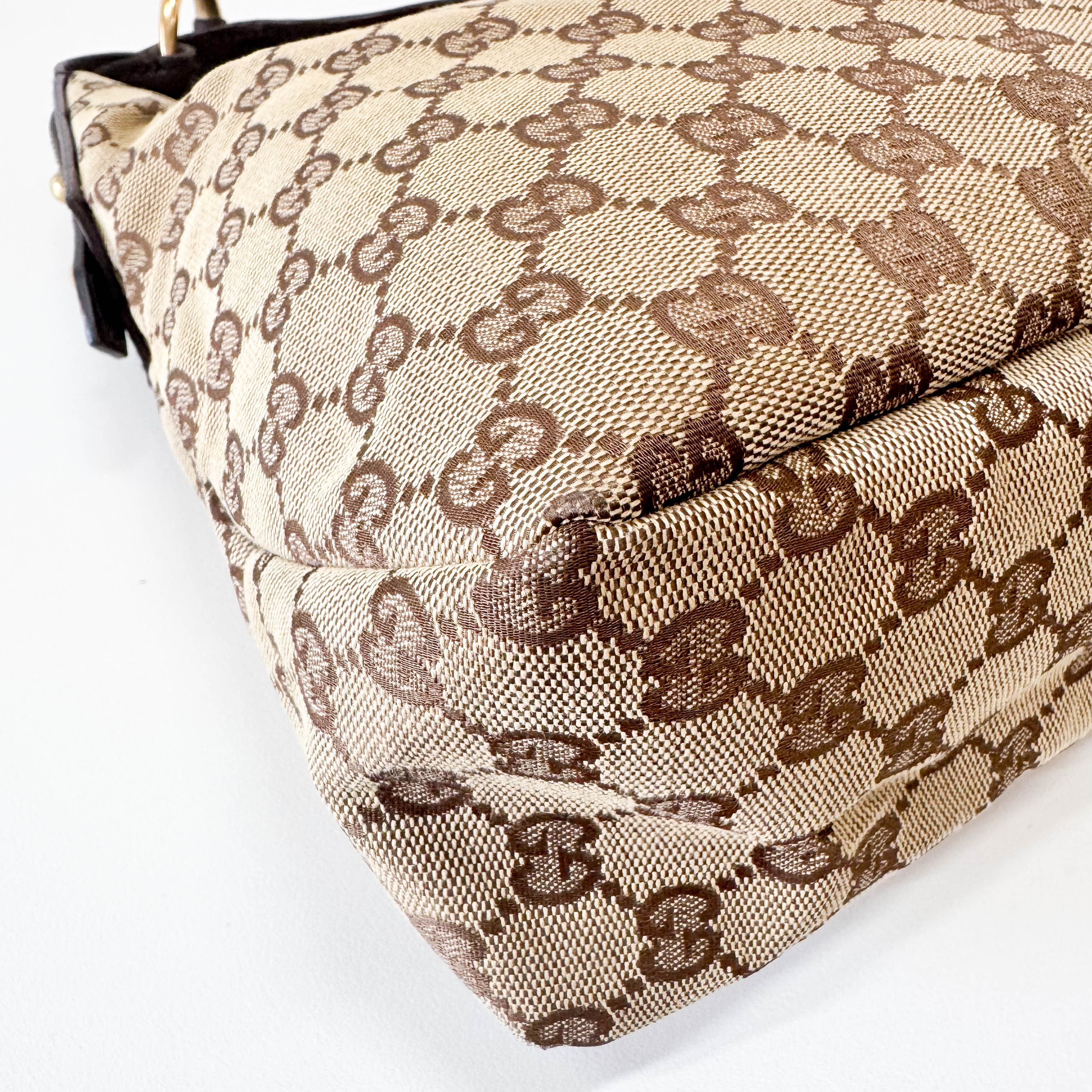 Natural Beige Leather Belt Tote Shoulder Bag