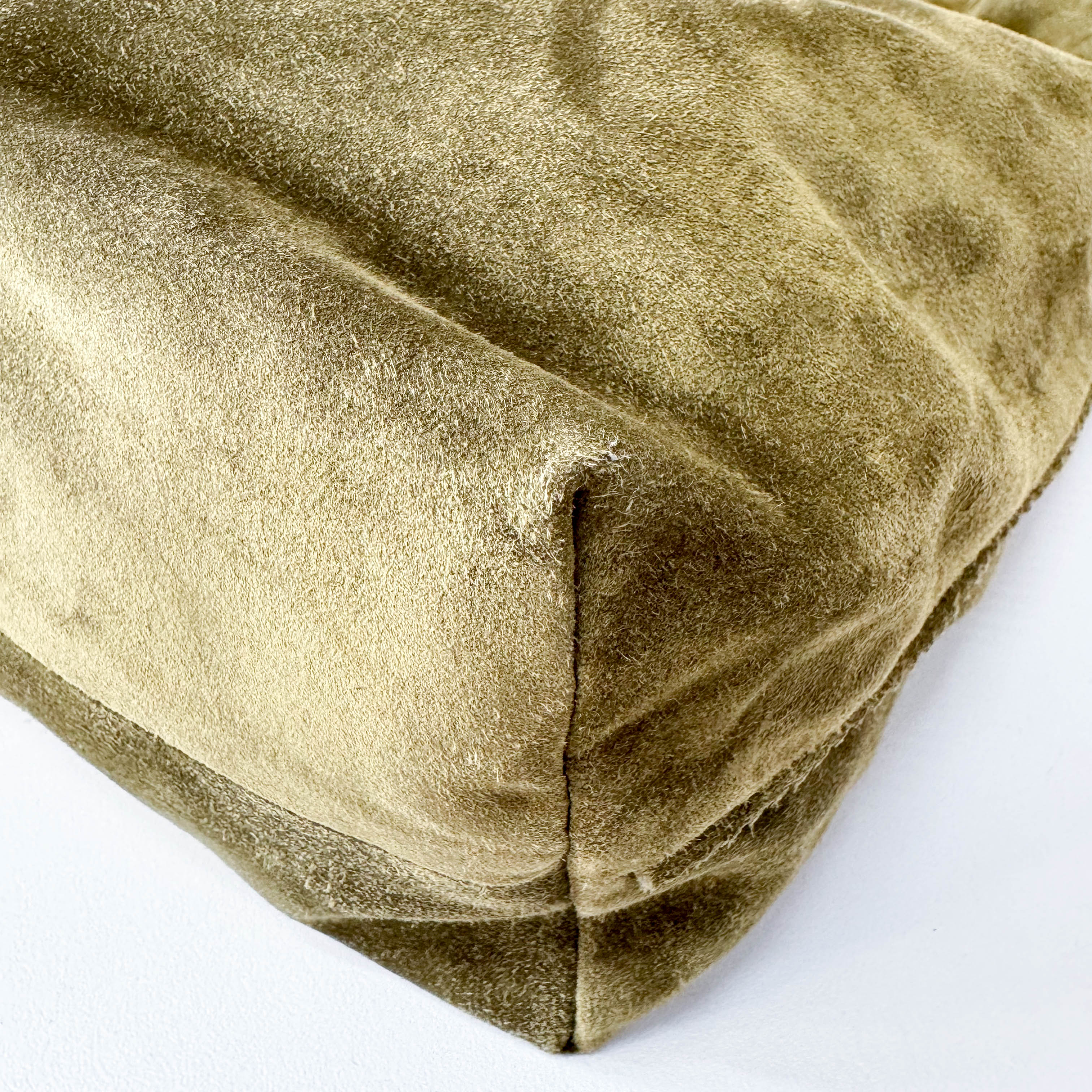 Green Suede Hobo Shoulder Bag