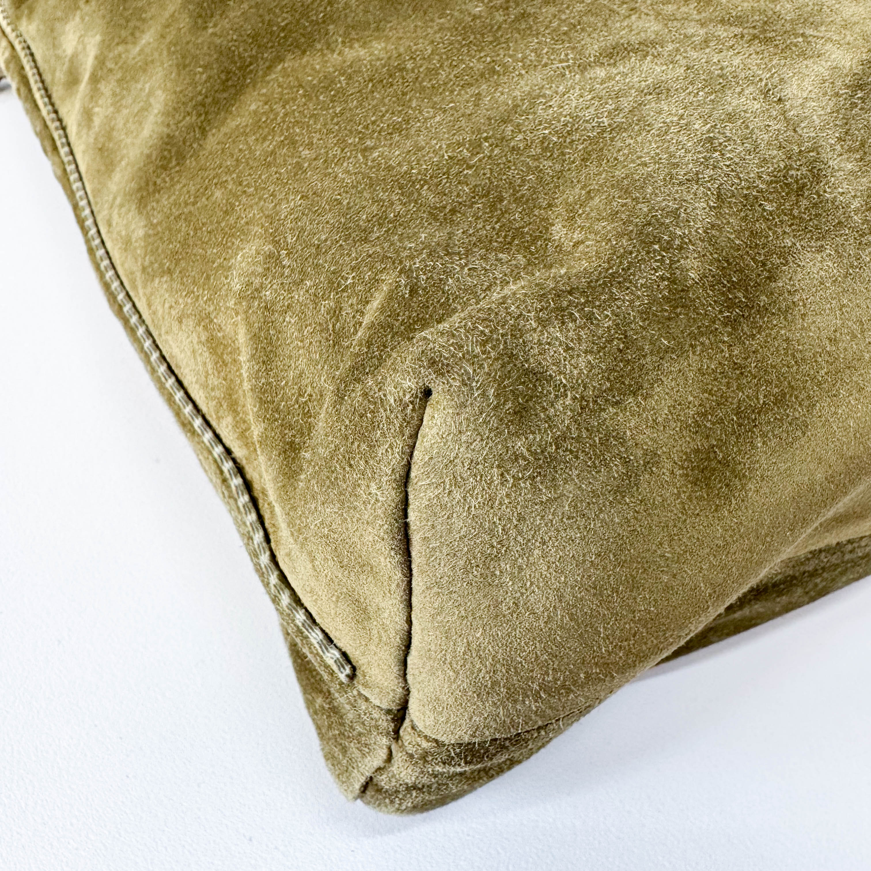 Green Suede Hobo Shoulder Bag