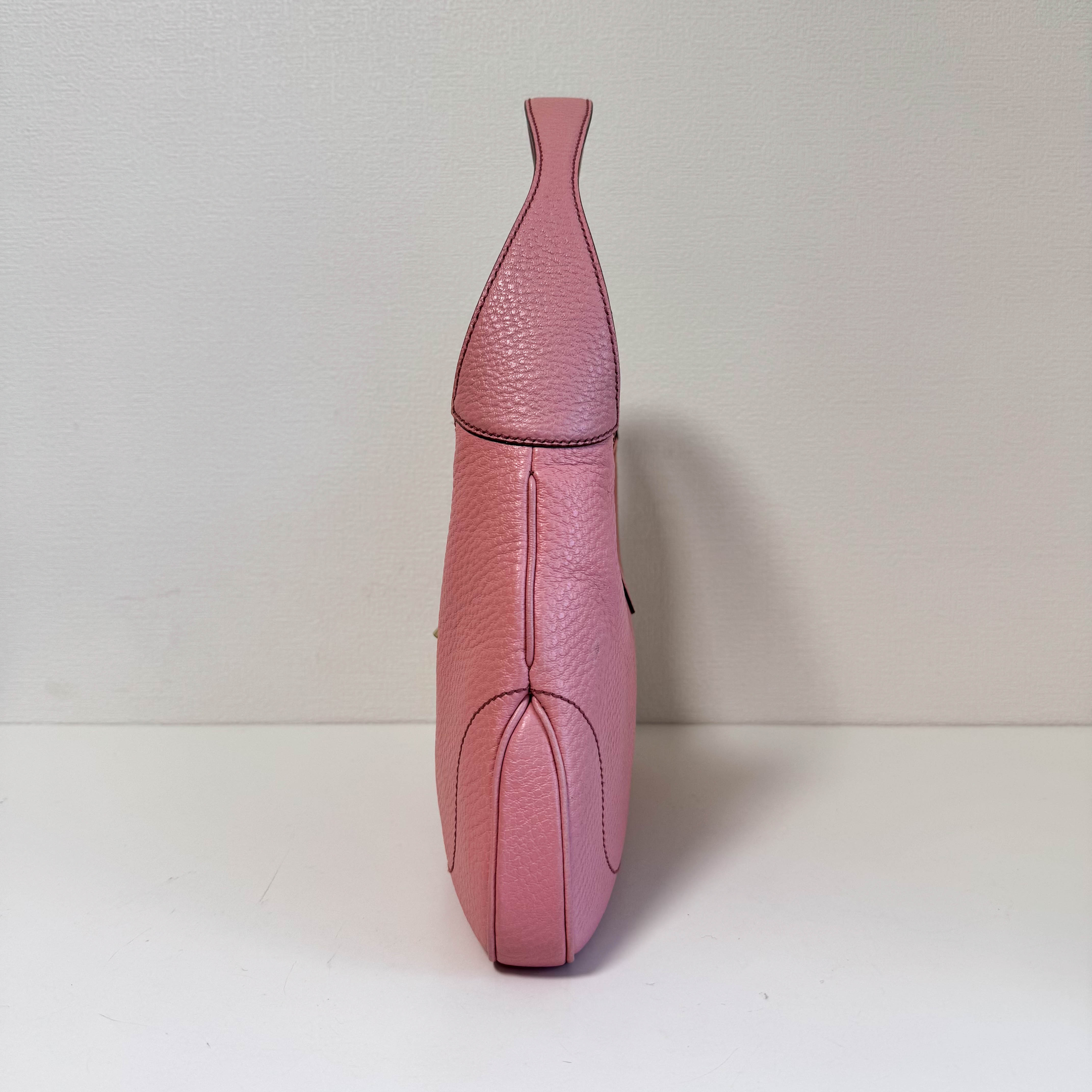 New Jackie Pink Leather Shoulder Bag