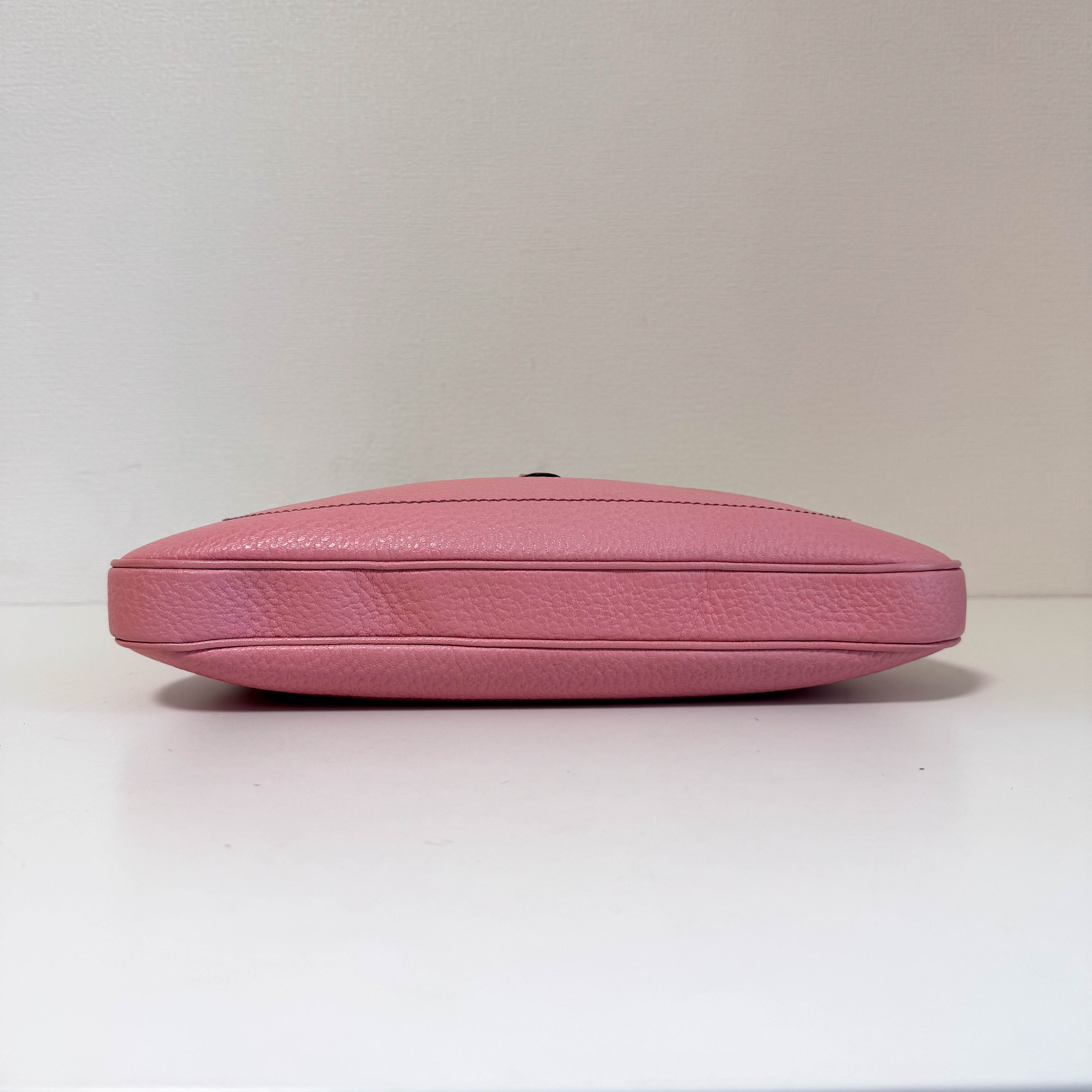 New Jackie Pink Leather Shoulder Bag