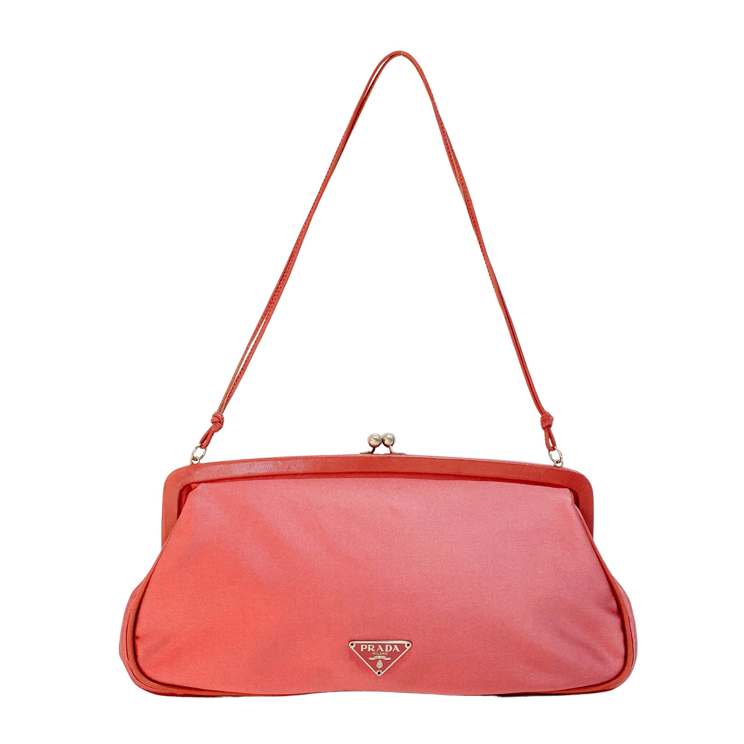 Pink Satin Shoulder Bag