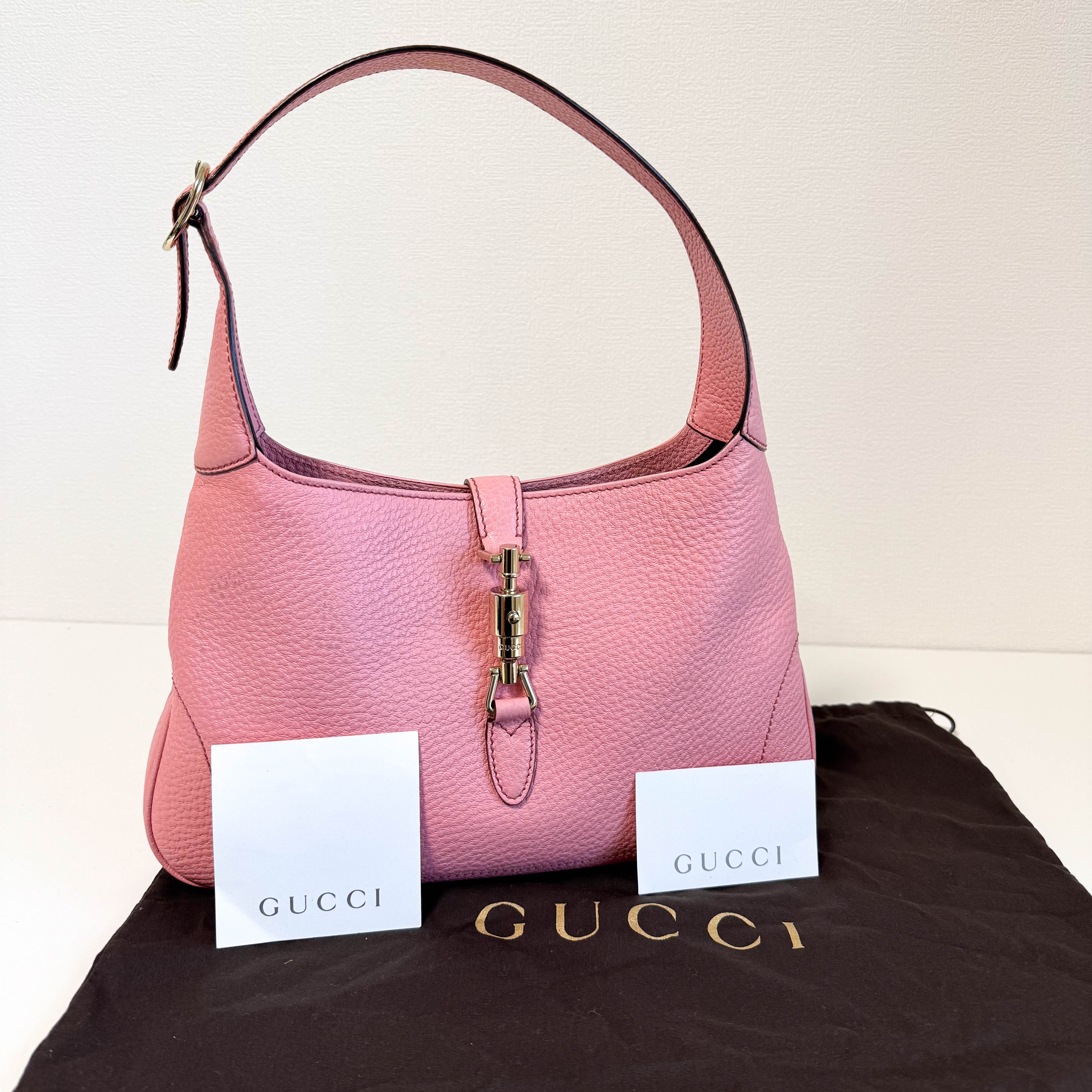 New Jackie Pink Leather Shoulder Bag