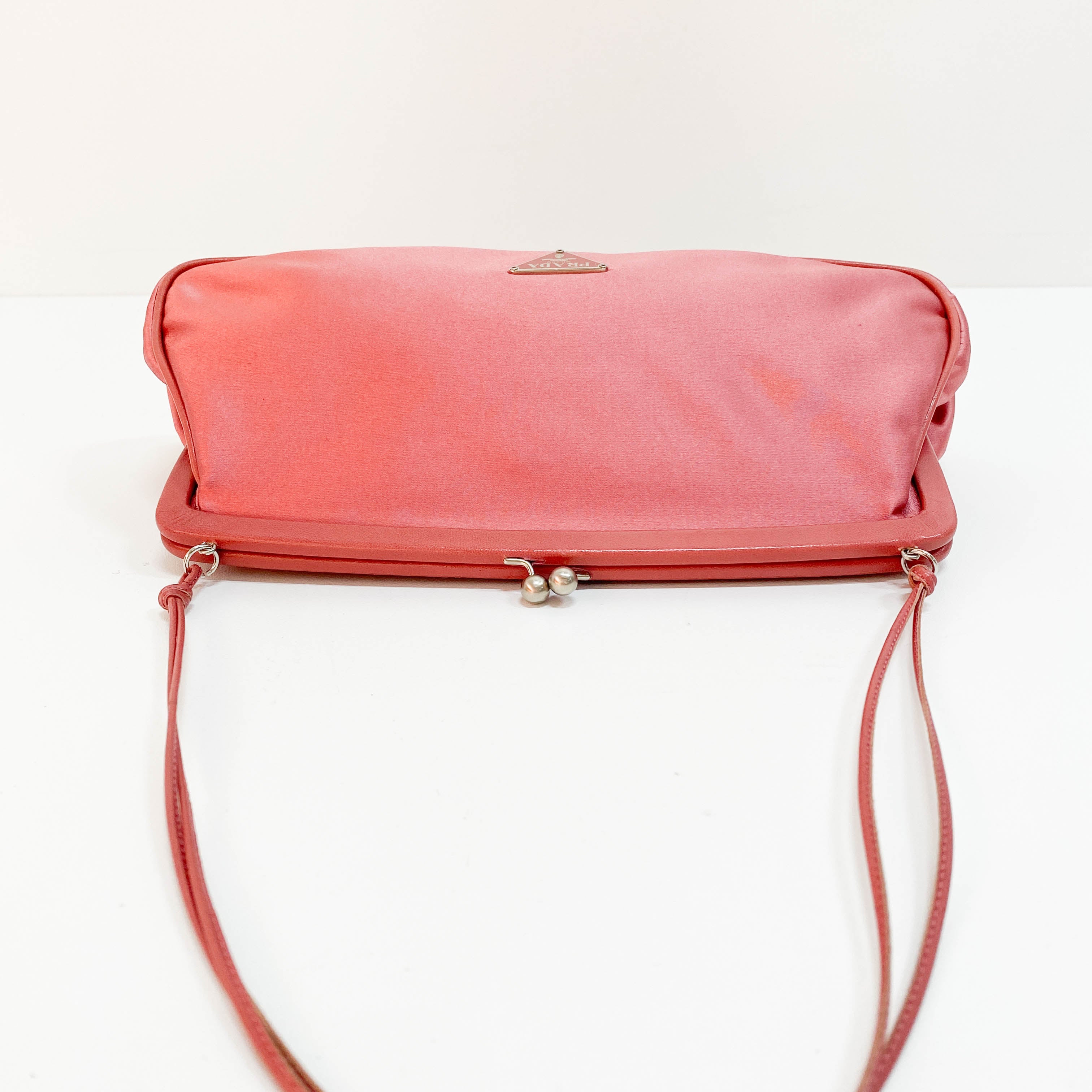 Pink Satin Shoulder Bag