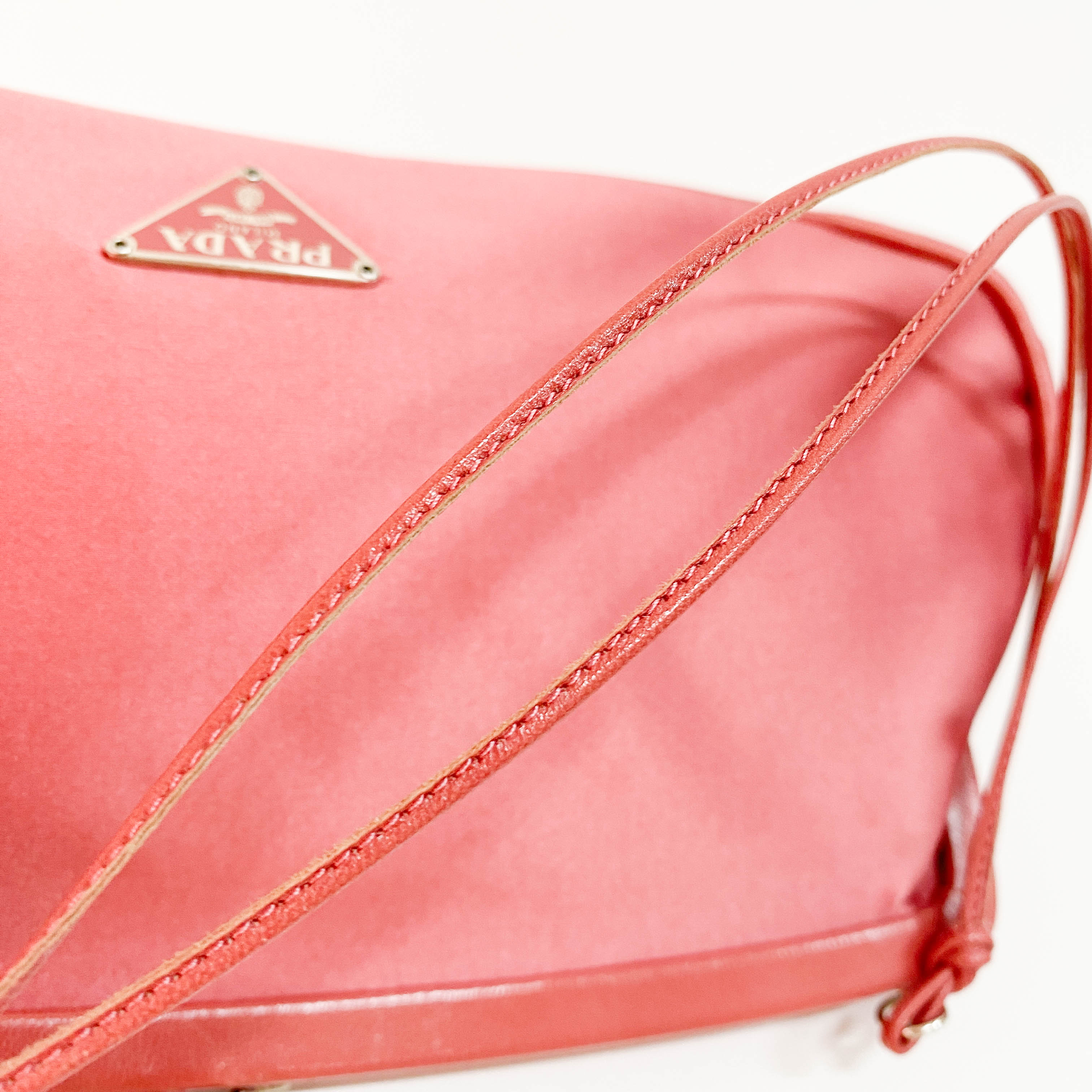 Pink Satin Shoulder Bag