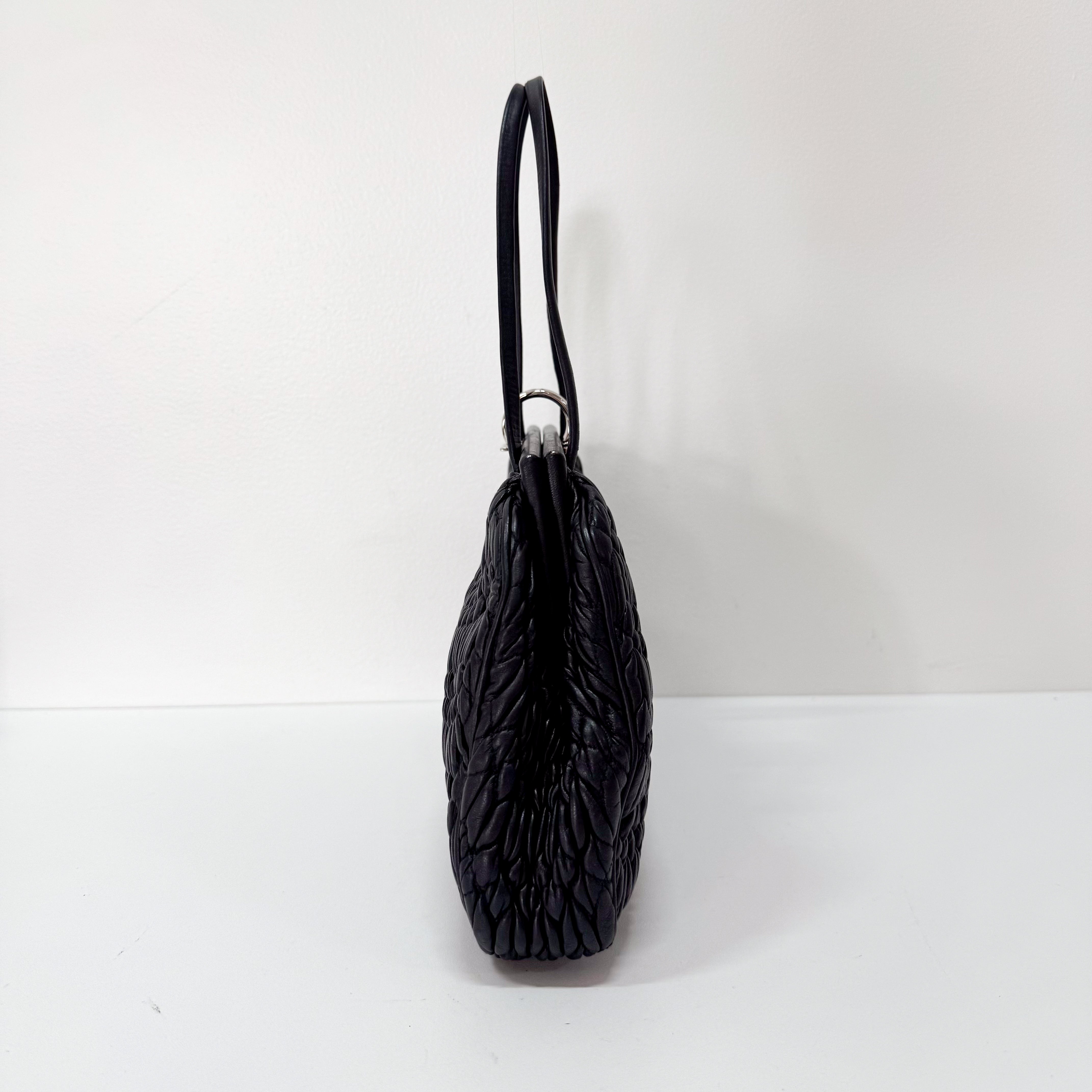 Matelasse Black Leather Bag