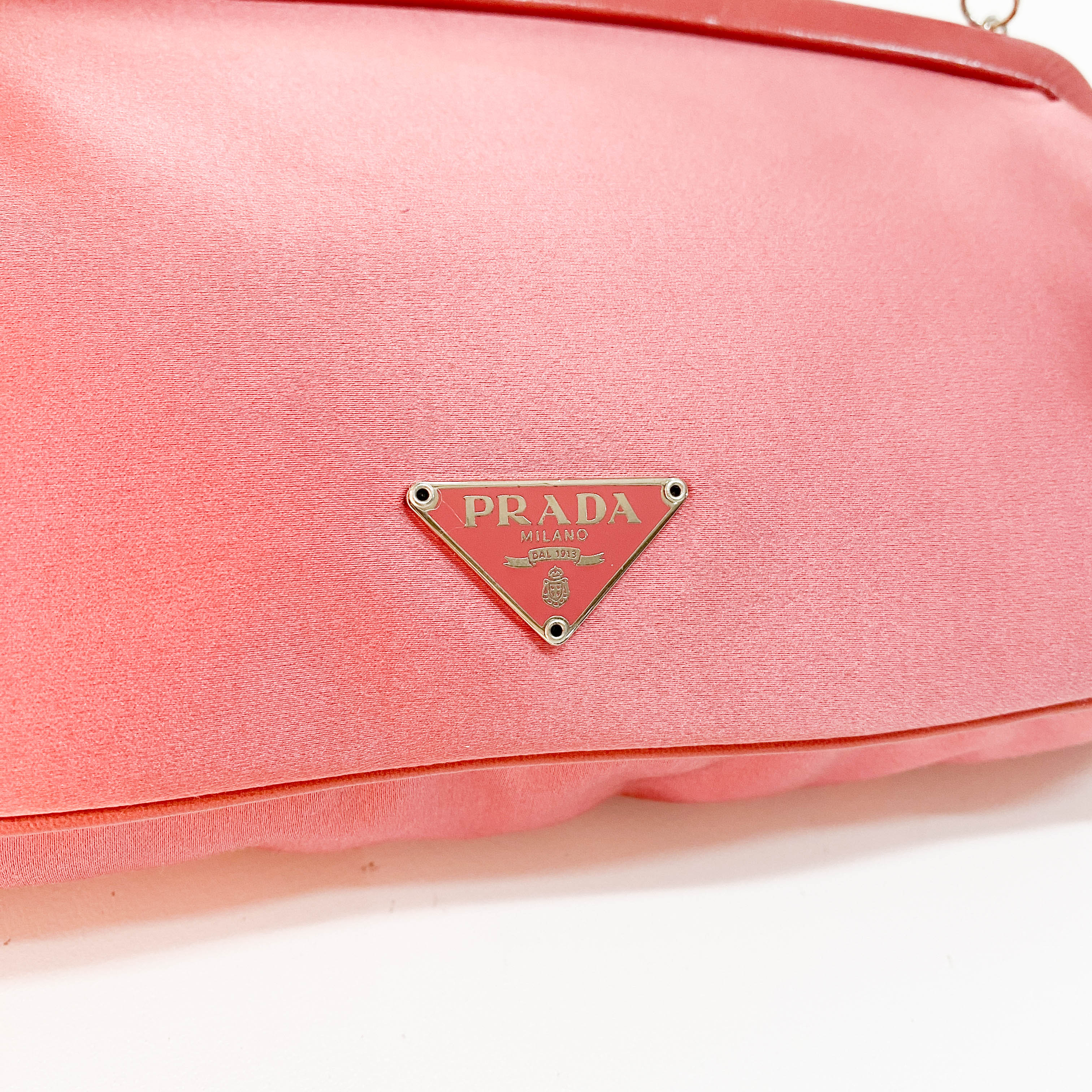 Pink Satin Shoulder Bag