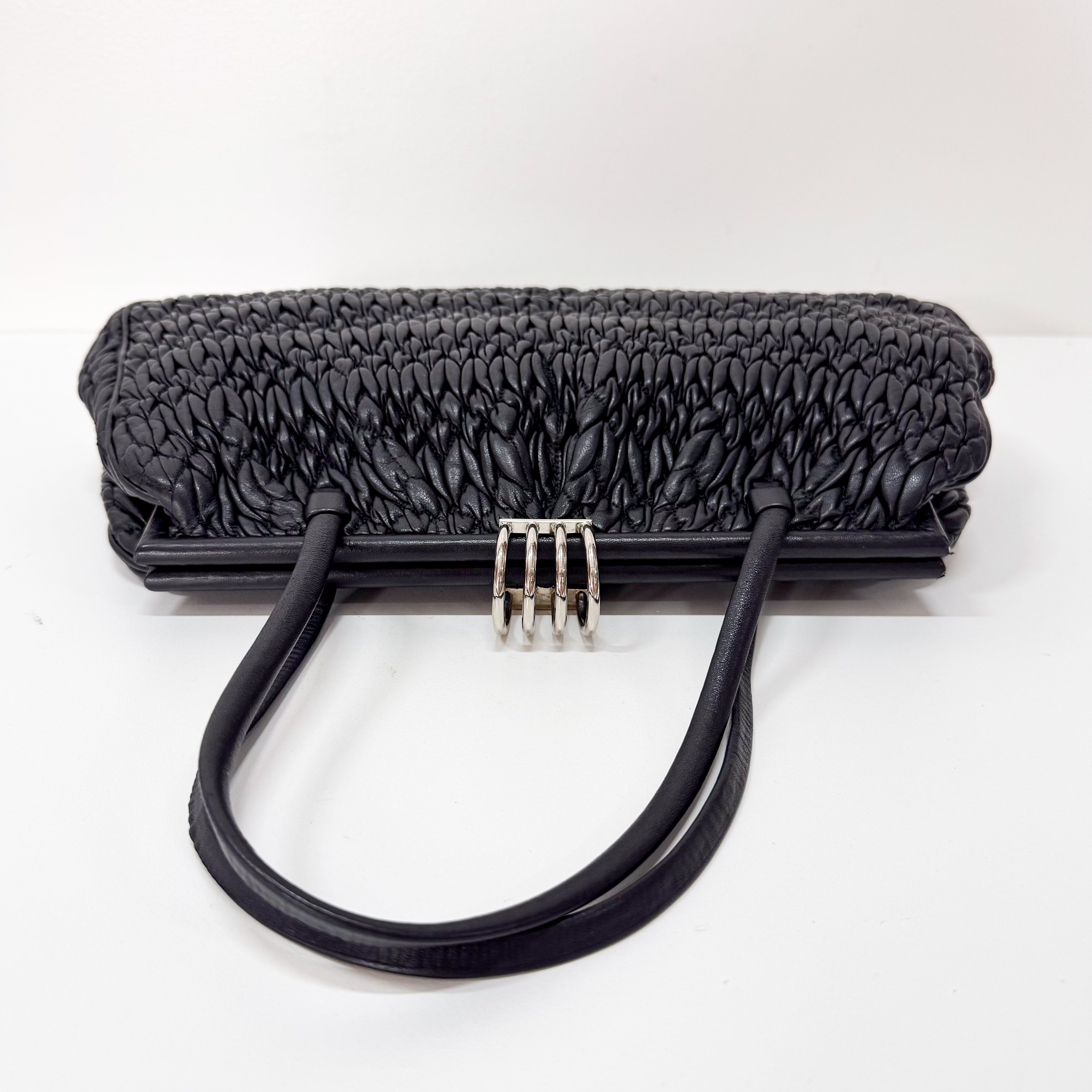 Matelasse Black Leather Bag