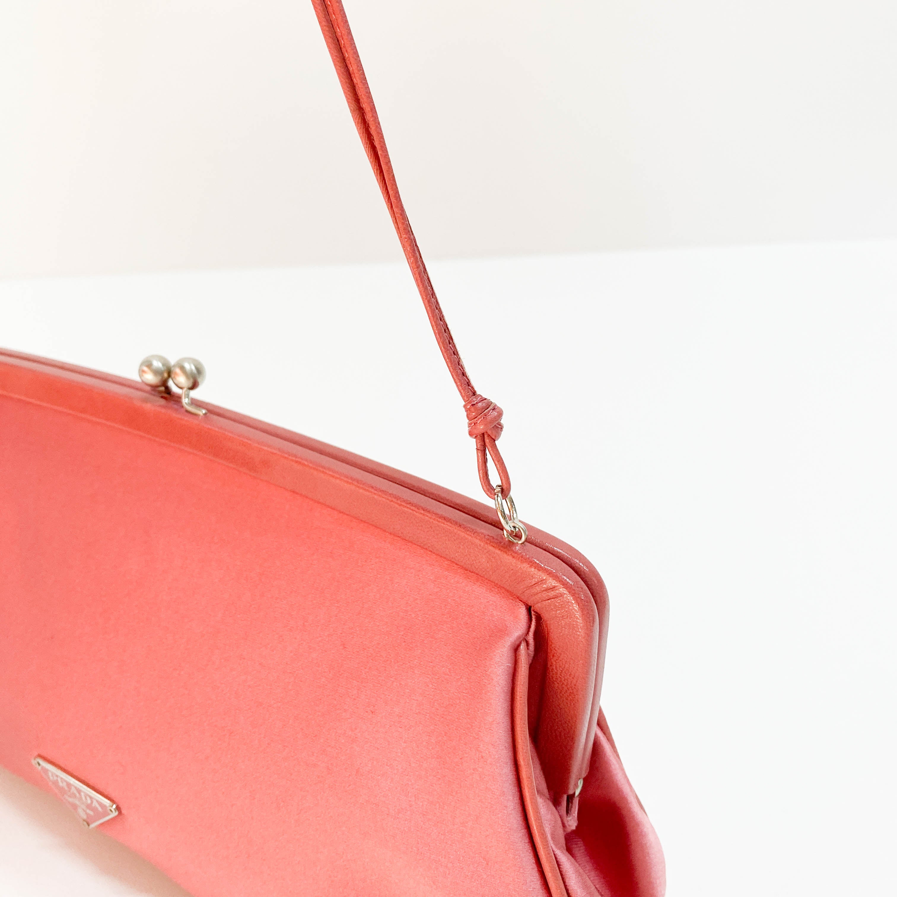 Pink Satin Shoulder Bag