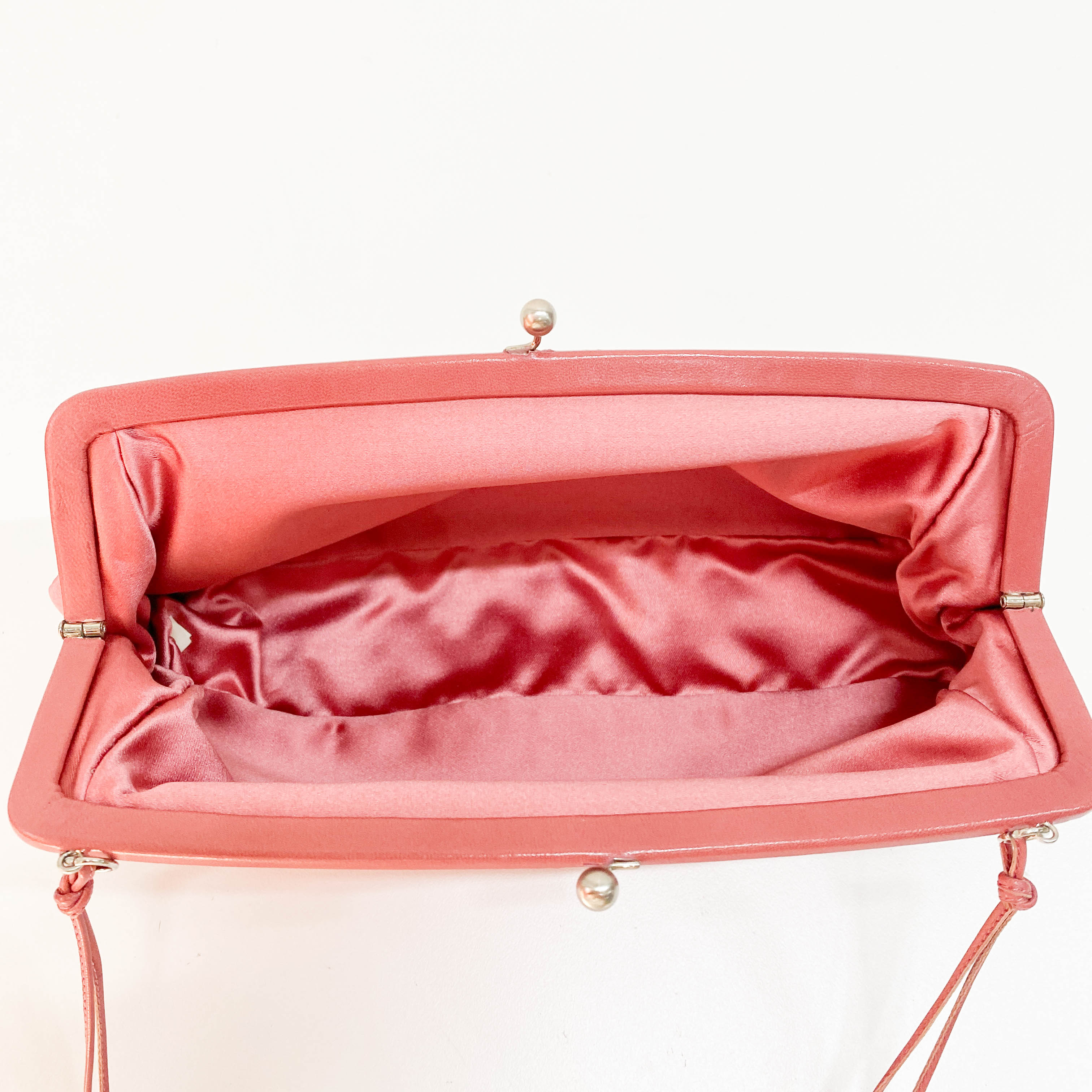 Pink Satin Shoulder Bag