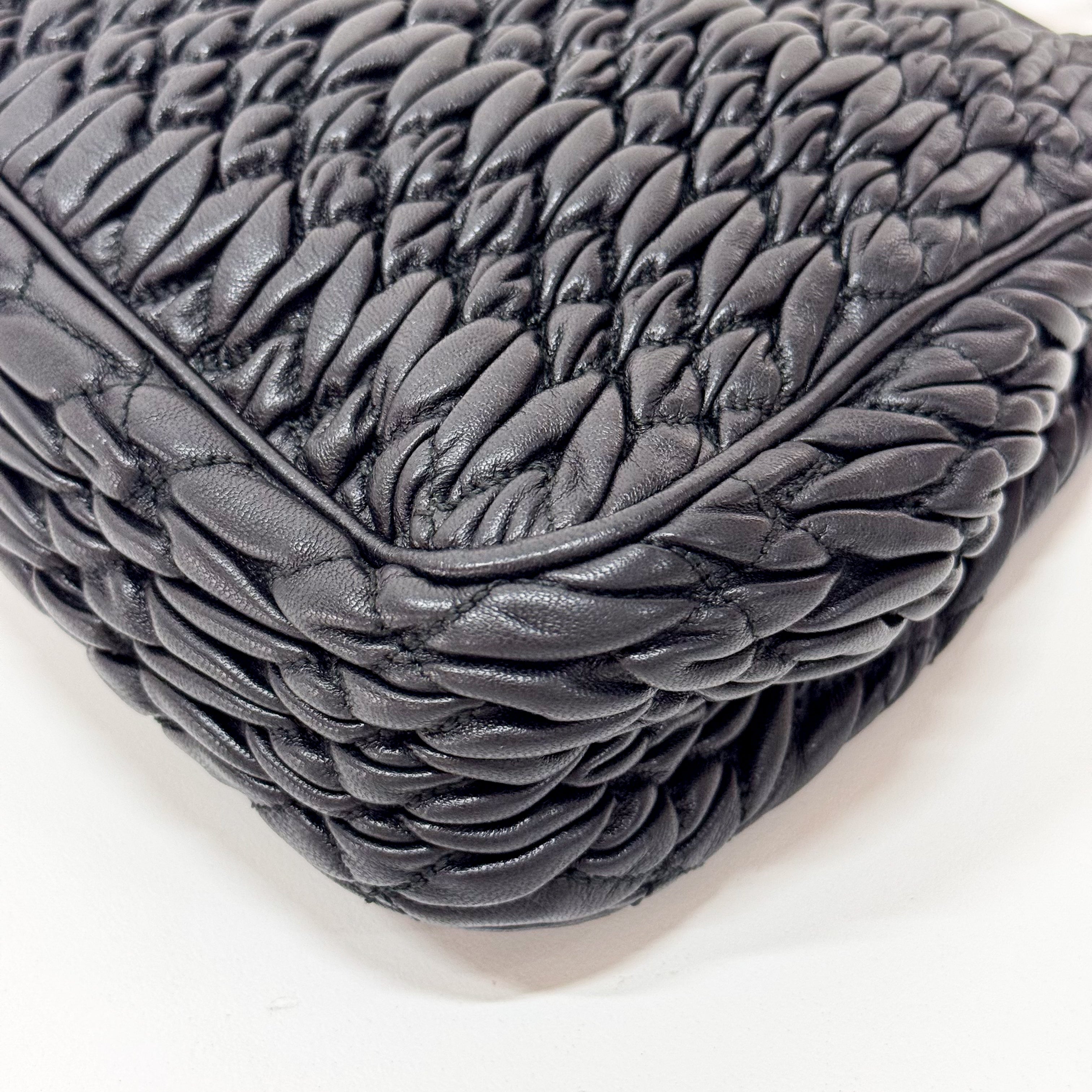 Matelasse Black Leather Bag