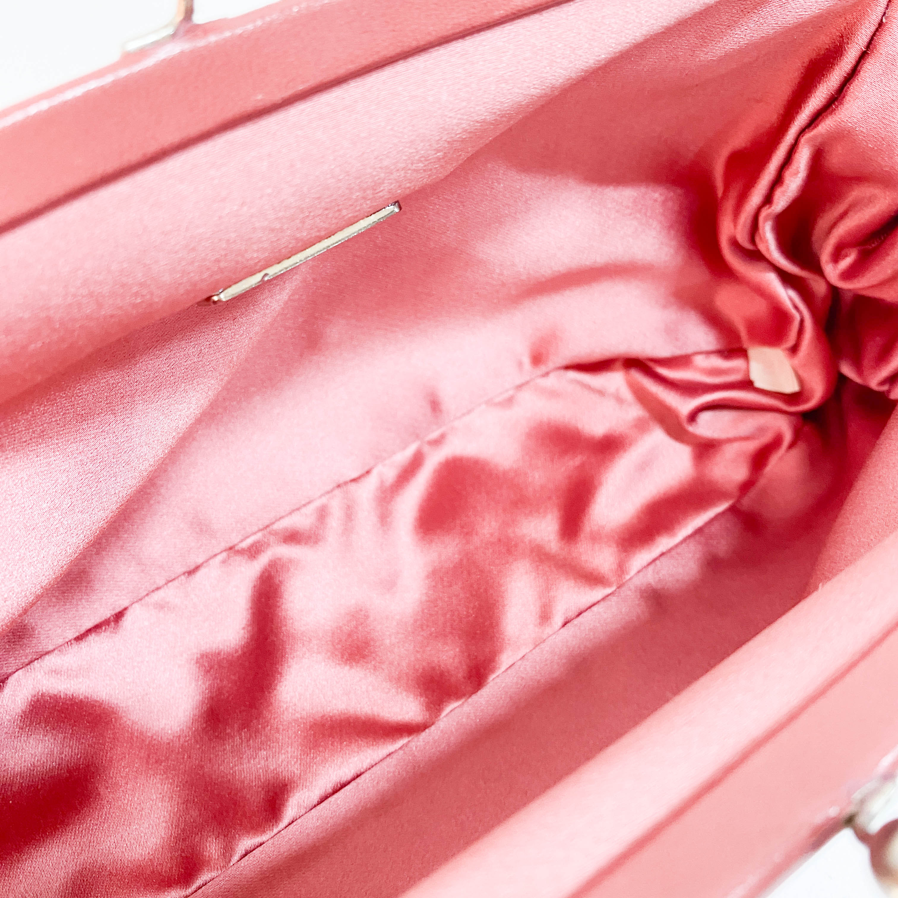 Pink Satin Shoulder Bag