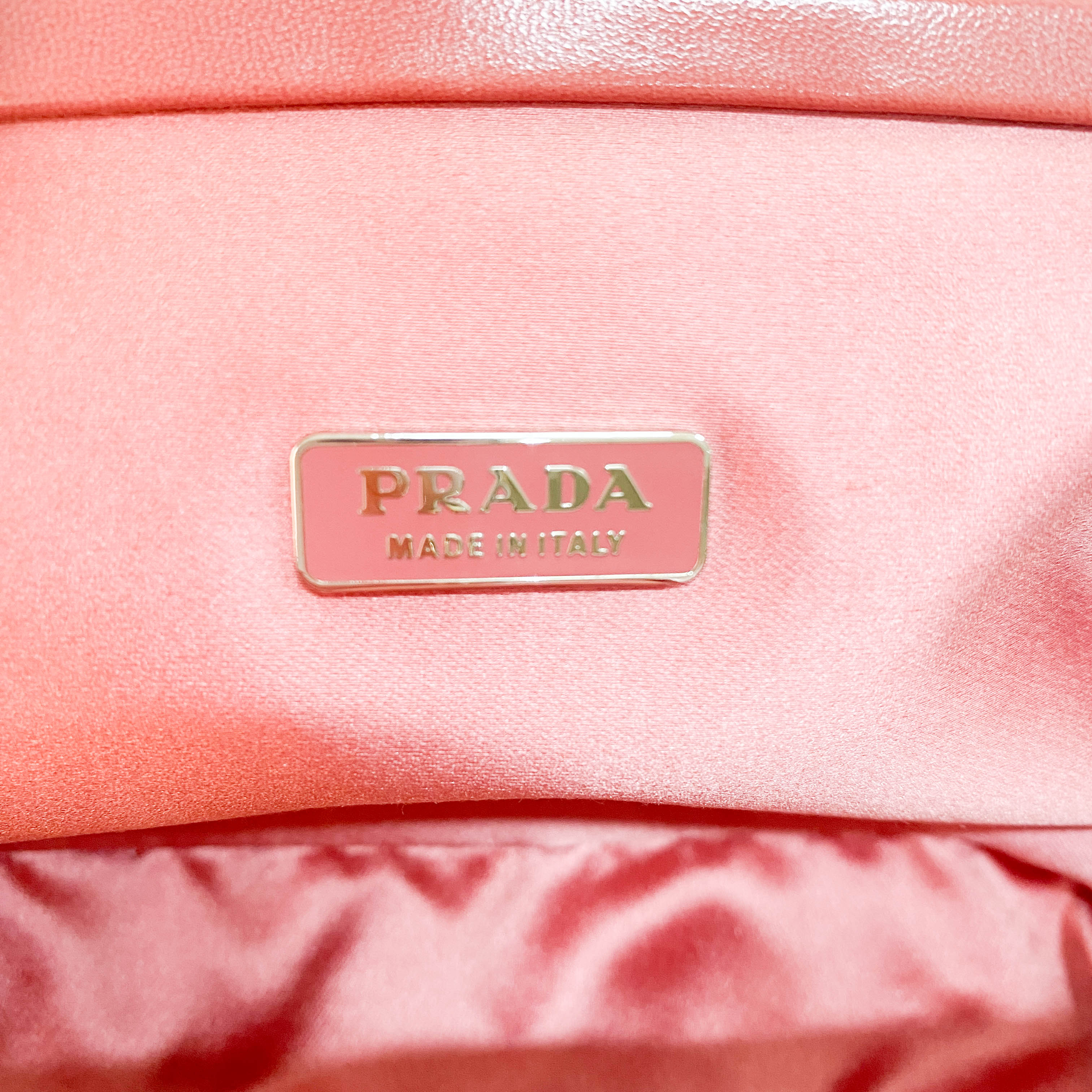 Pink Satin Shoulder Bag