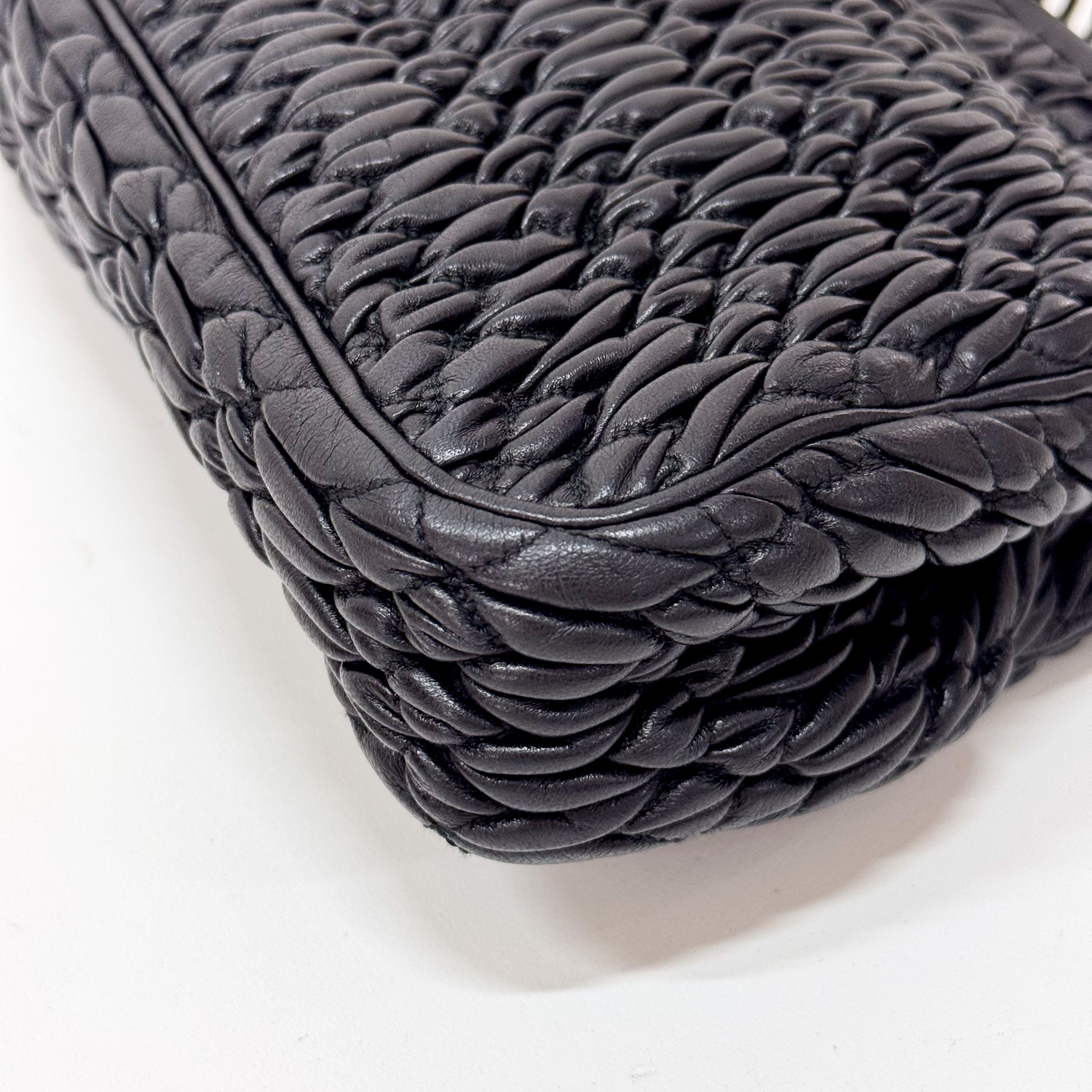 Matelasse Black Leather Bag