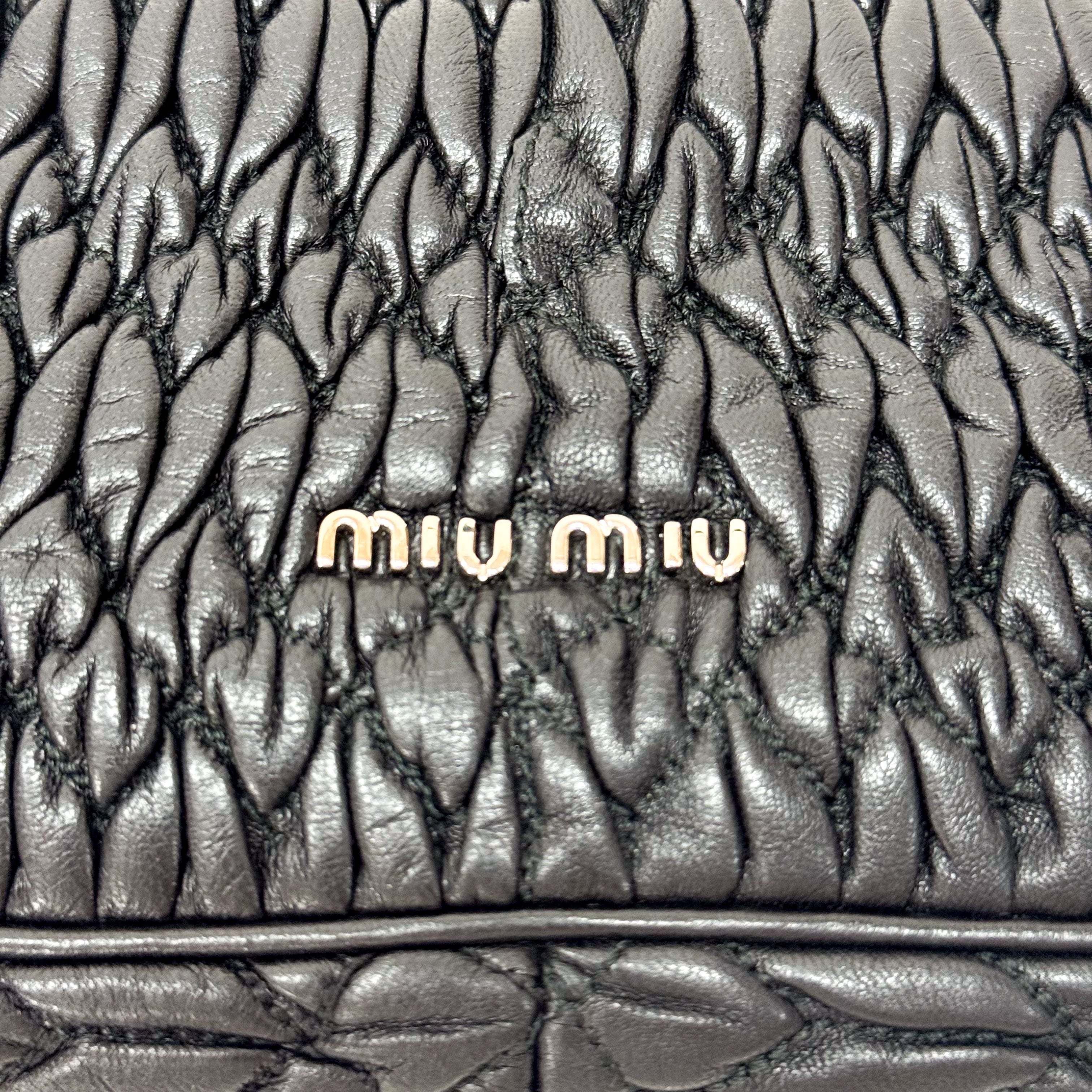 Matelasse Black Leather Bag