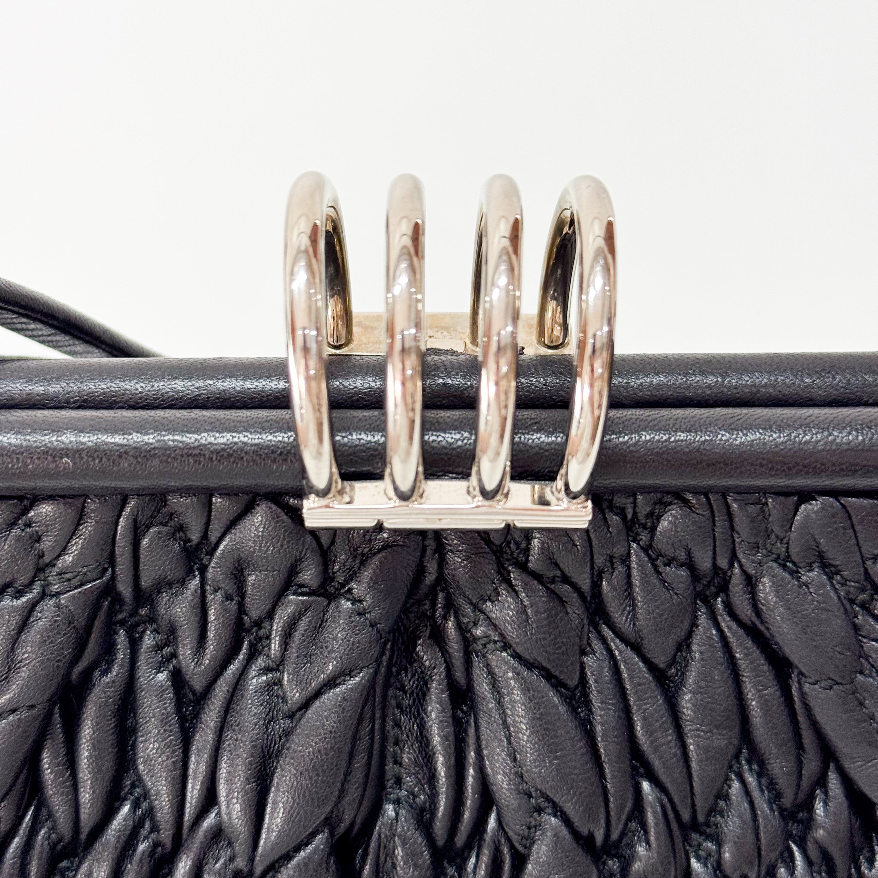 Matelasse Black Leather Bag