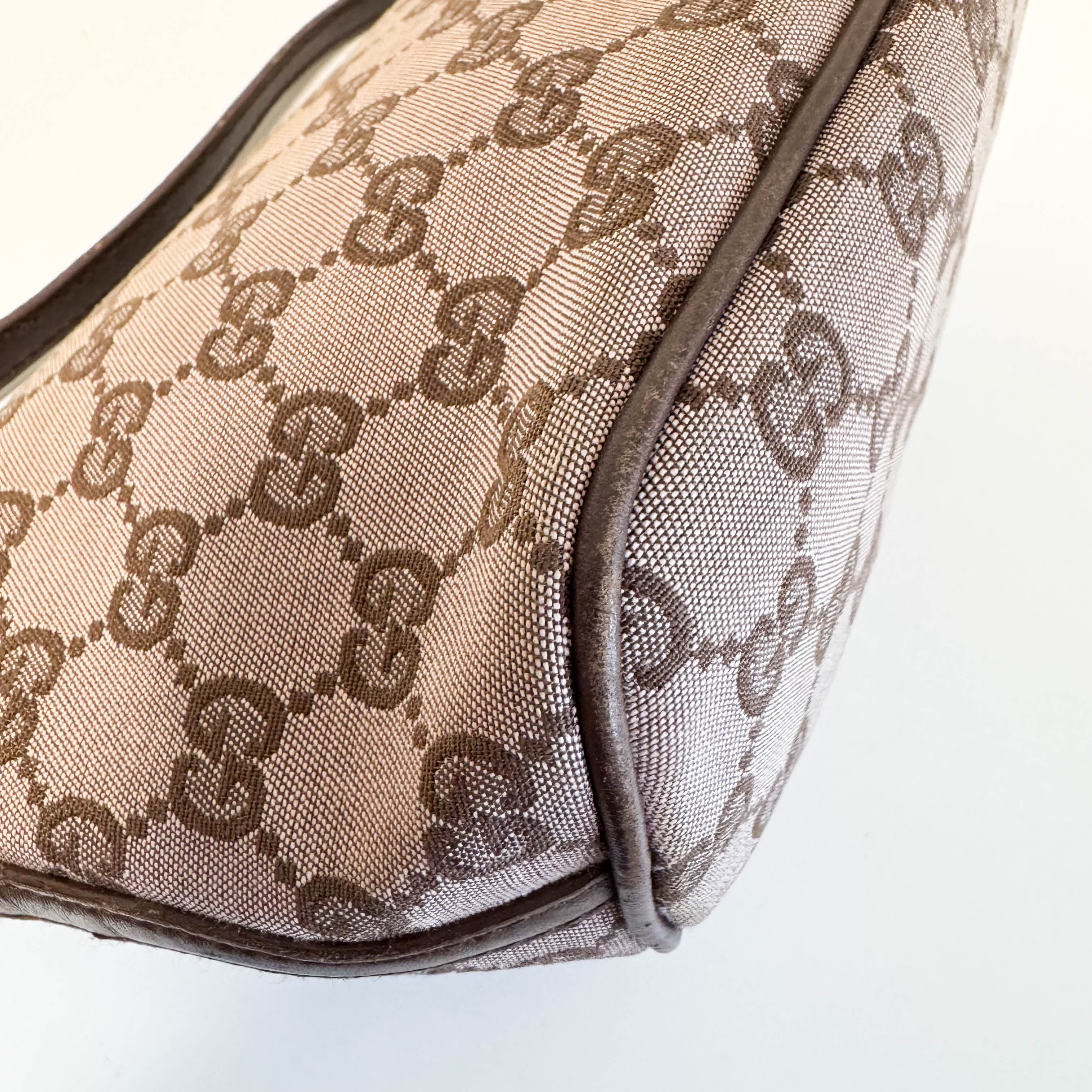 Brown GG Canvas Hobo Pochette Bag