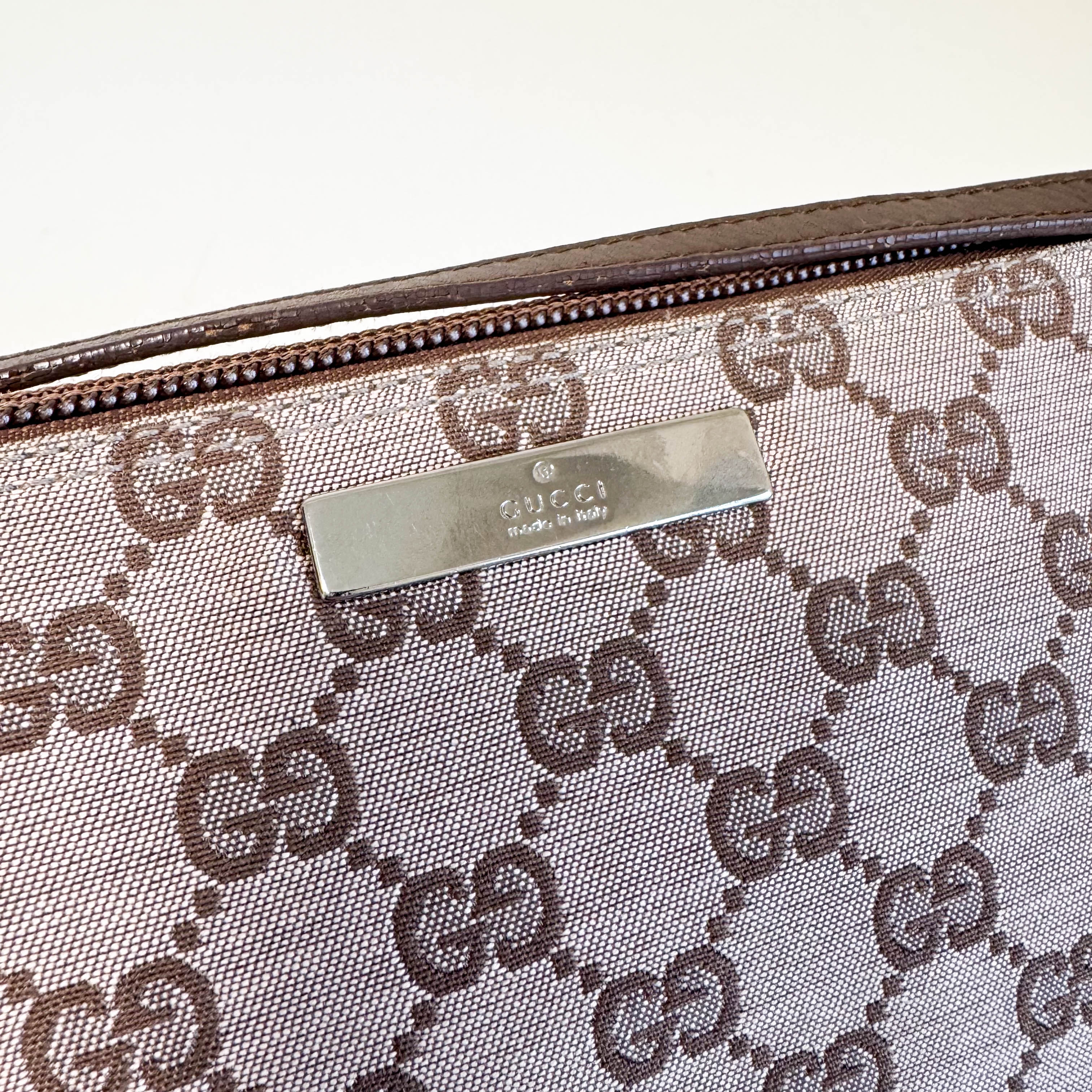 Brown GG Canvas Hobo Pochette Bag