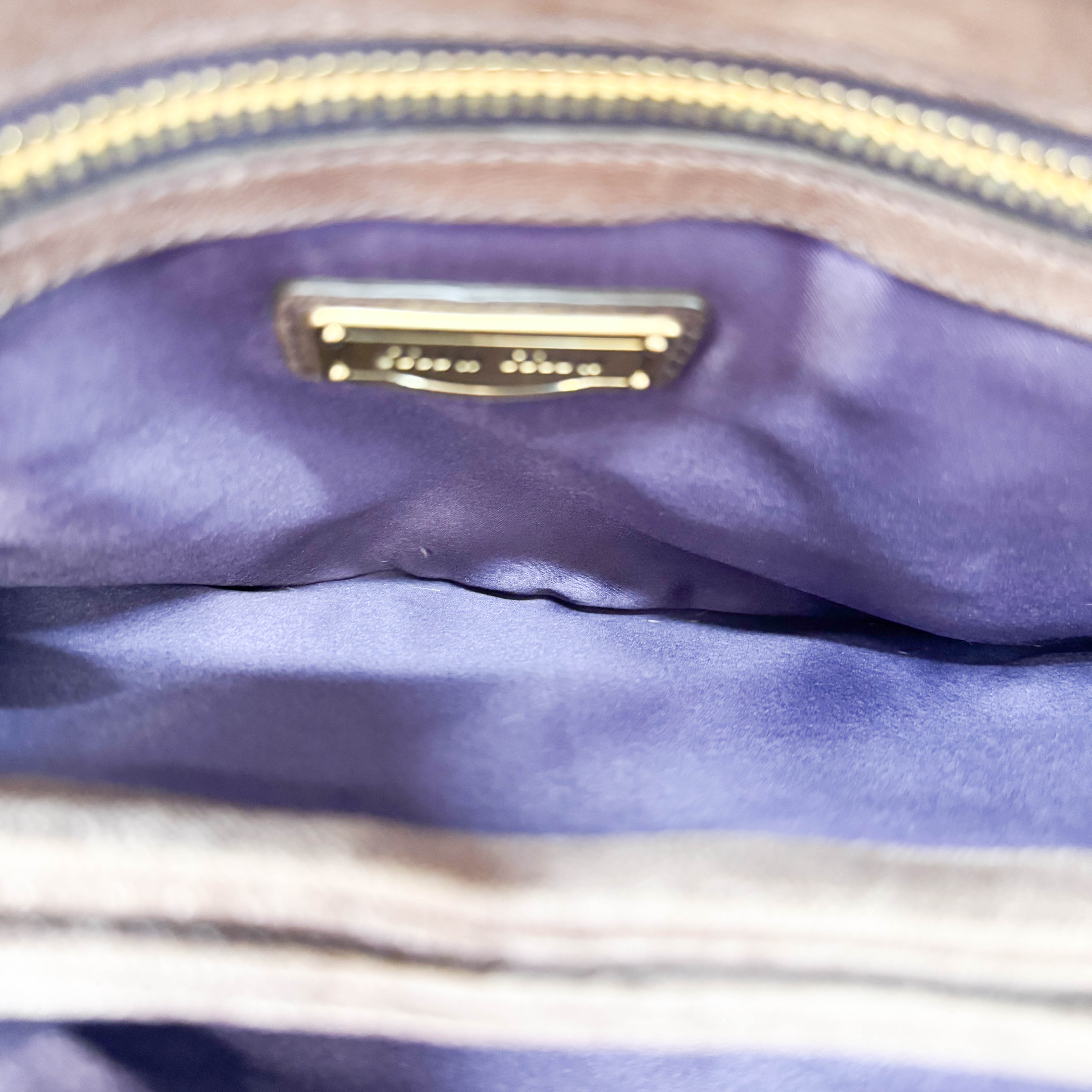 Brown Leather with Metal Studs Apliccation Bag