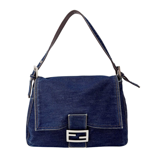 Mamma Baguette Denim Shoulder Bag